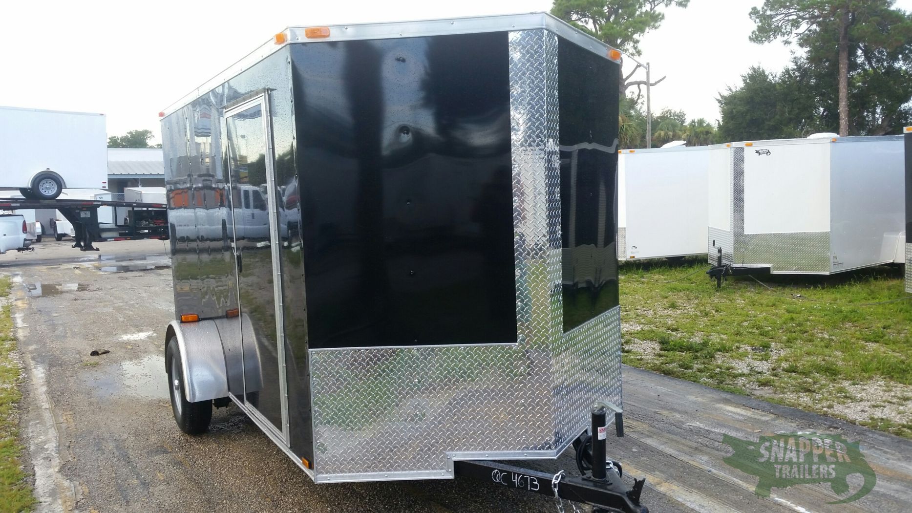 Quality Cargo 6x12 SA Trailer - Black, Ramp, Side Door, Extra Height - Image 13