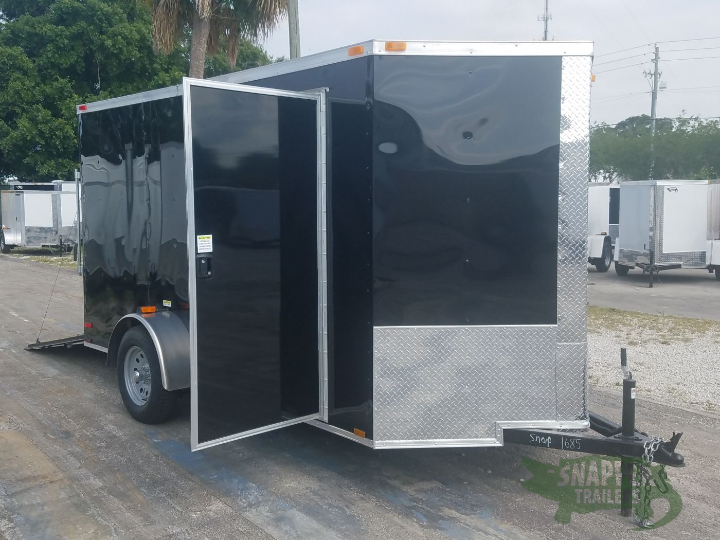 Quality Cargo 6x12 SA Trailer - Black, Ramp, Side Door, Extra Height - Image 12