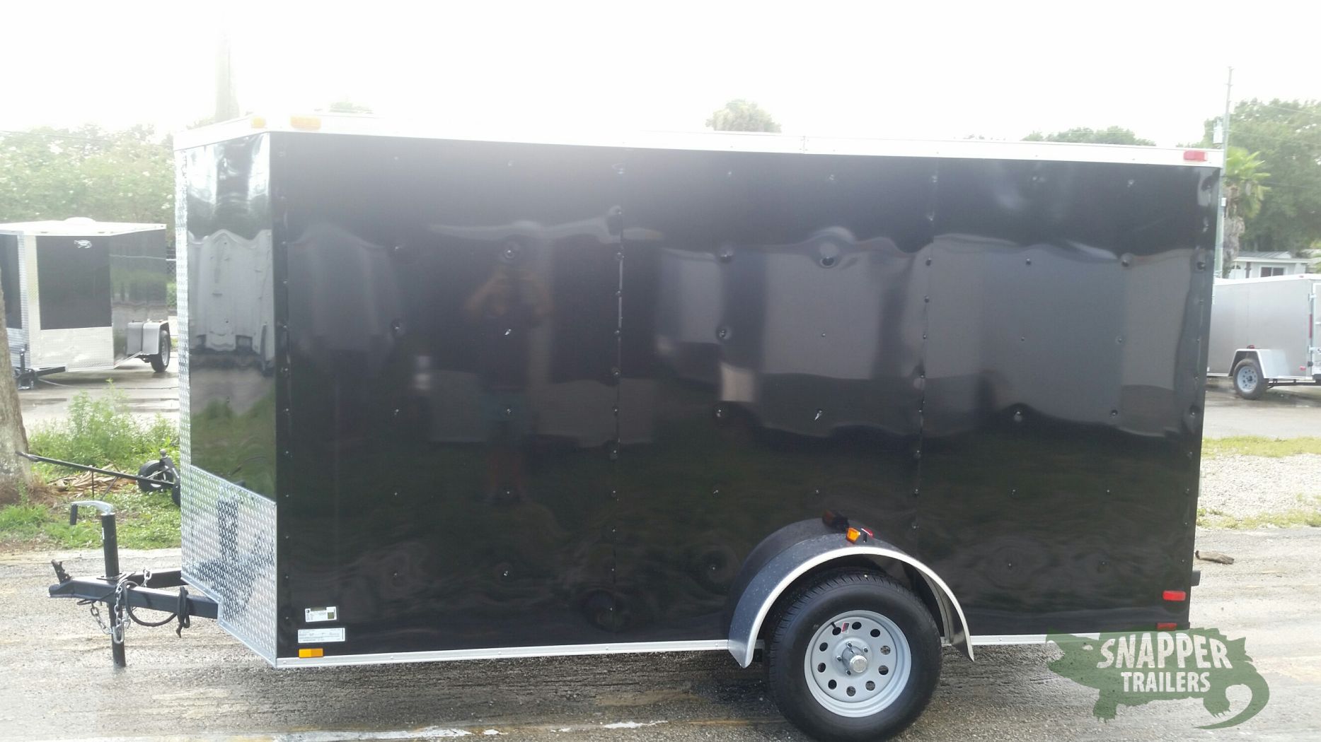 Quality Cargo 6x12 SA Trailer - Black, Ramp, Side Door, Extra Height - Image 3