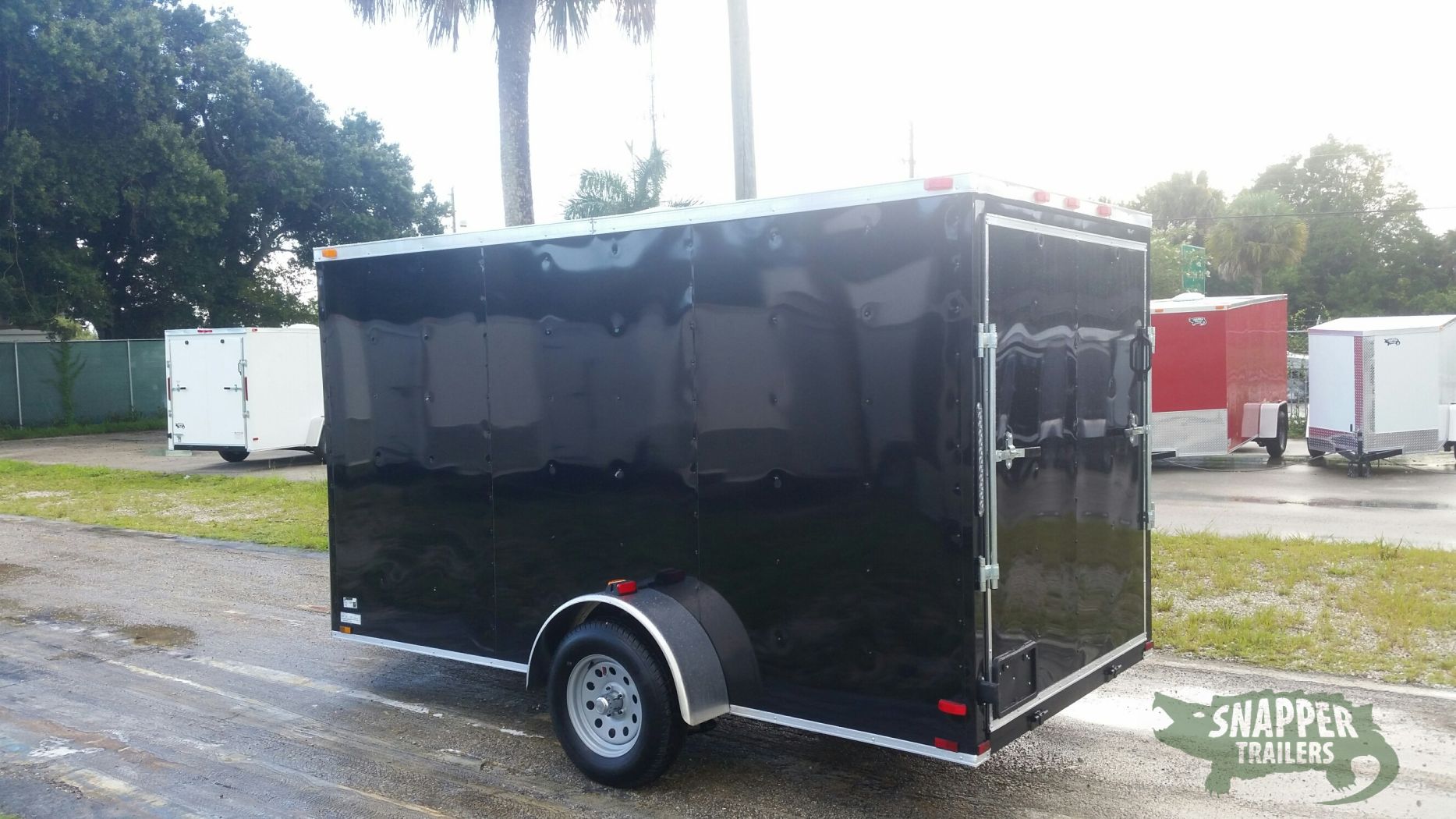 Quality Cargo 6x12 SA Trailer - Black, Ramp, Side Door, Extra Height - Image 5