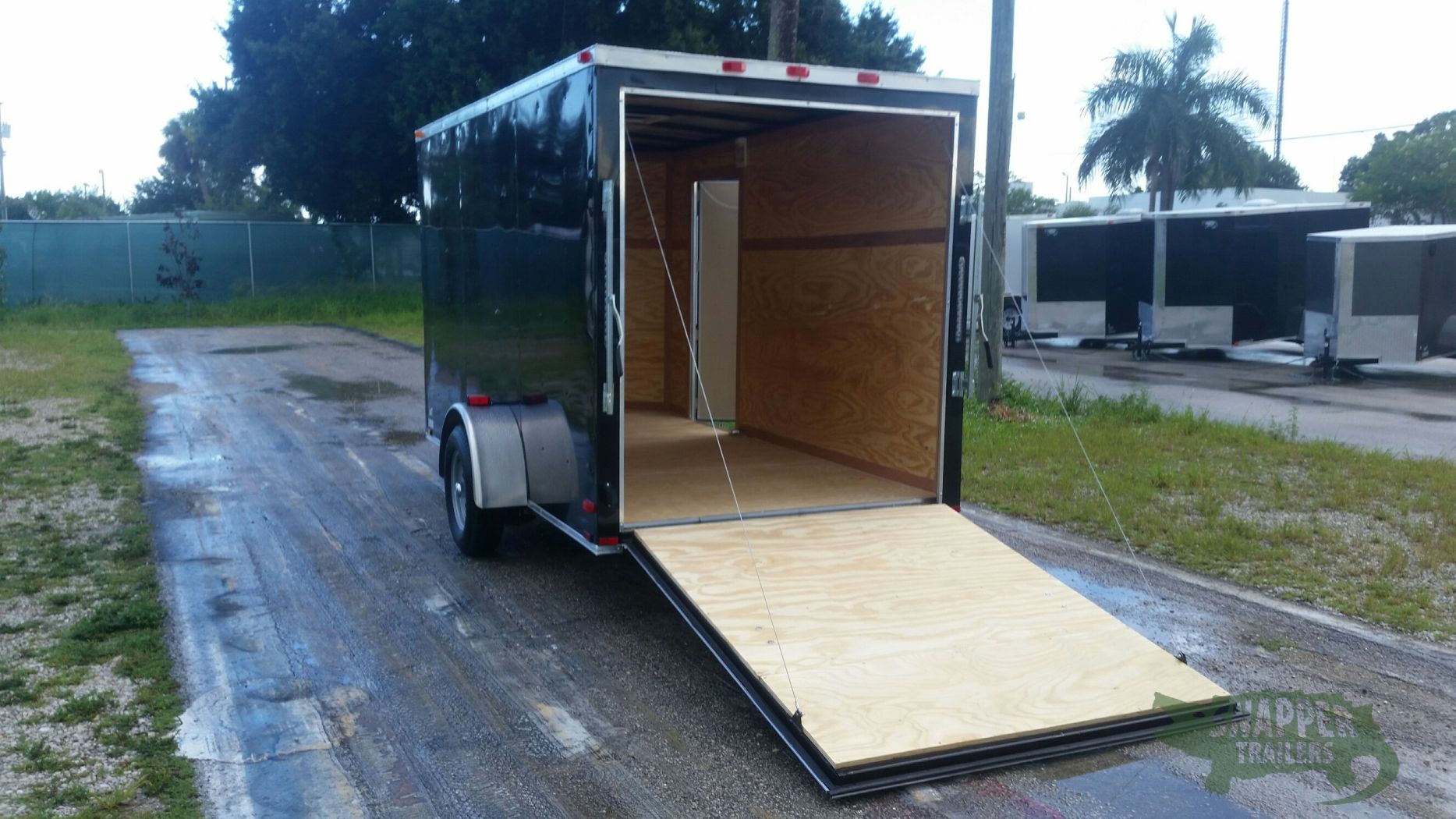 Quality Cargo 6x12 SA Trailer - Black, Ramp, Side Door, Extra Height - Image 4