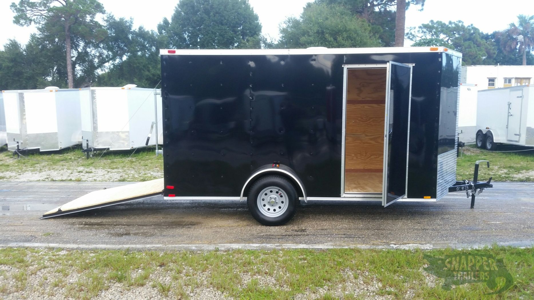 Quality Cargo 6x12 SA Trailer - Black, Ramp, Side Door, Extra Height - Image 10