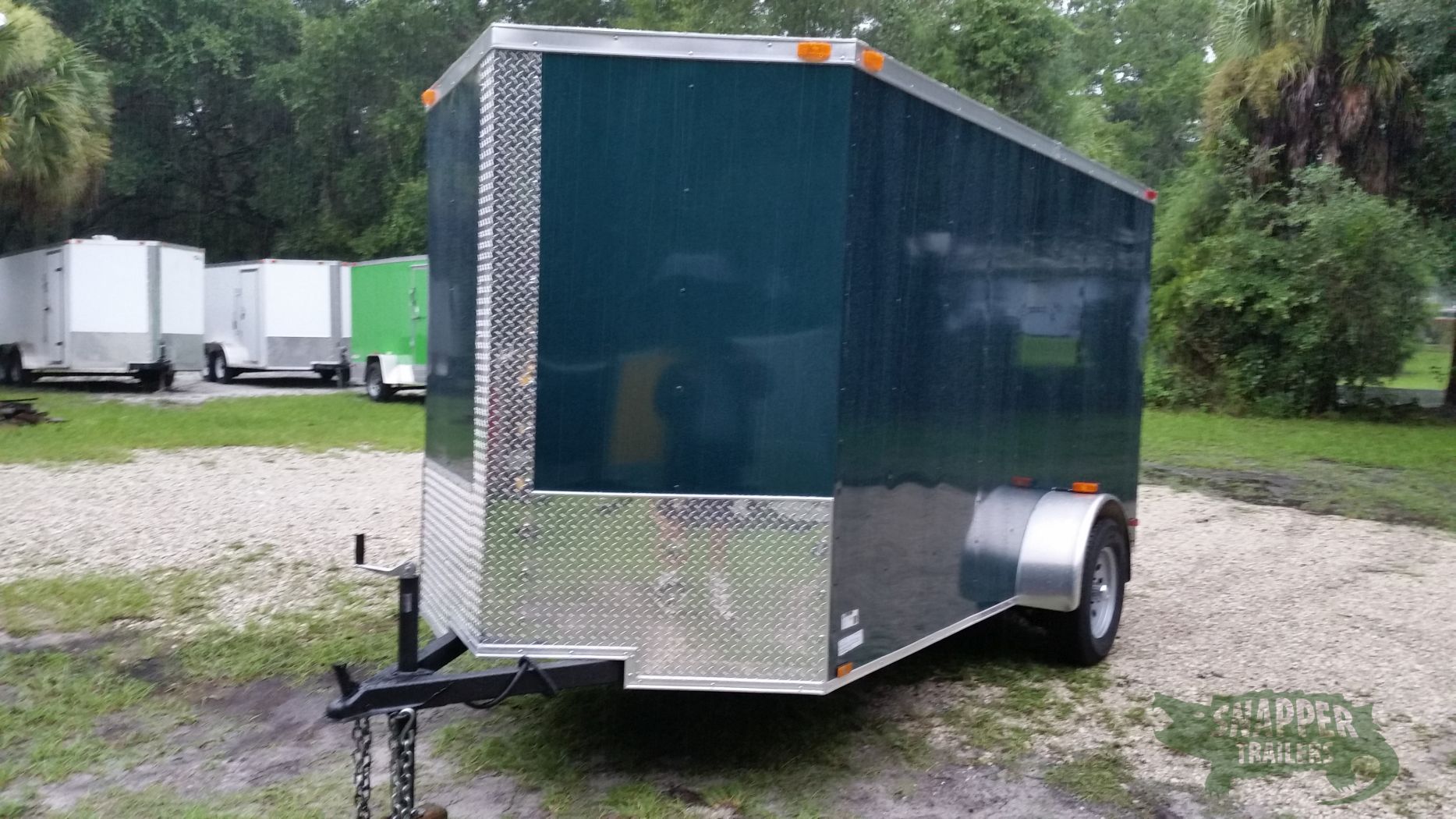 Quality Cargo Custom 6x12 SA Trailer - Green, Ramp, Side Door, Extra Height - Image 2