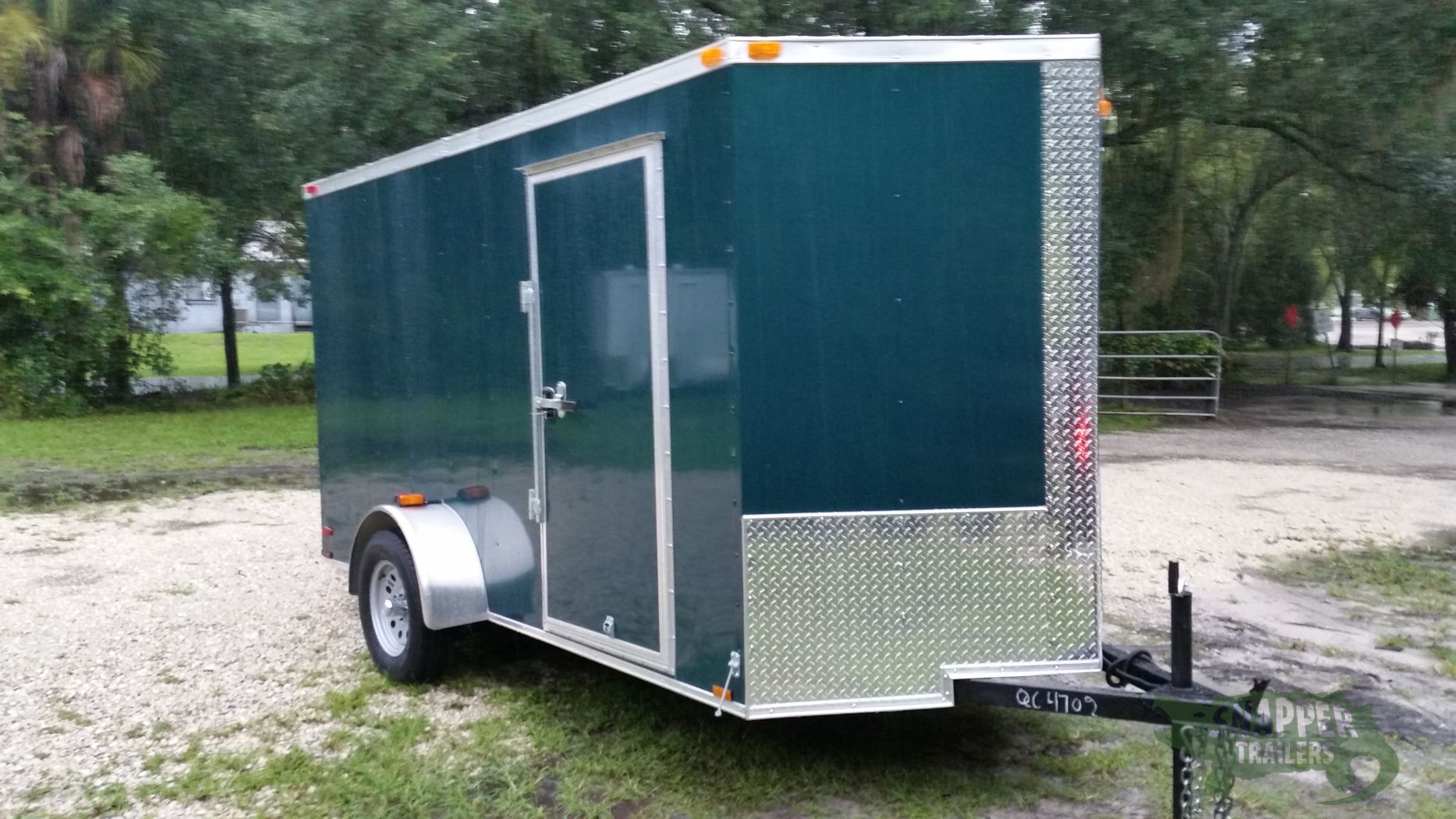 Quality Cargo Custom 6x12 SA Trailer - Green, Ramp, Side Door, Extra Height - Image 10