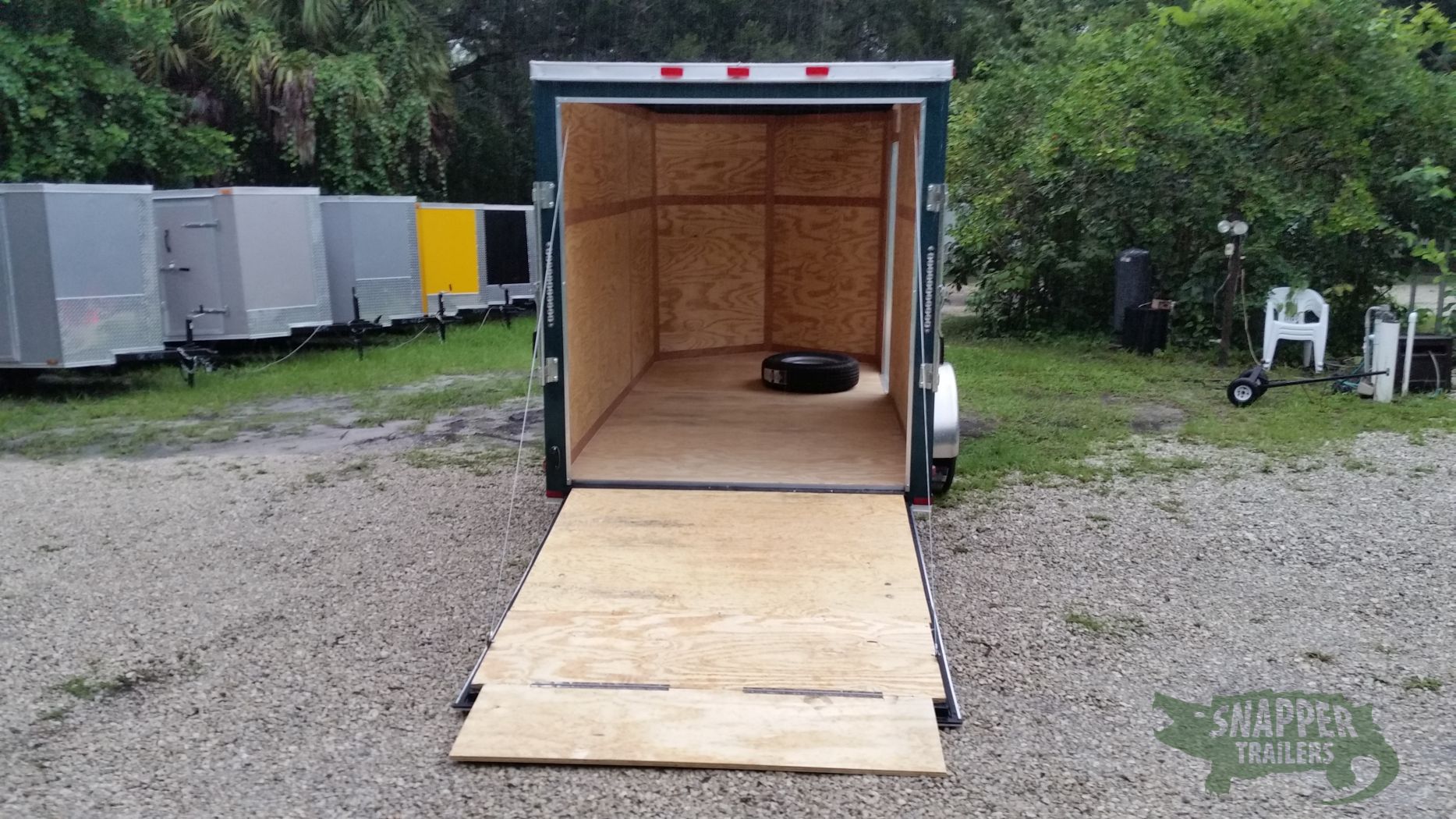Quality Cargo Custom 6x12 SA Trailer - Green, Ramp, Side Door, Extra Height - Image 5