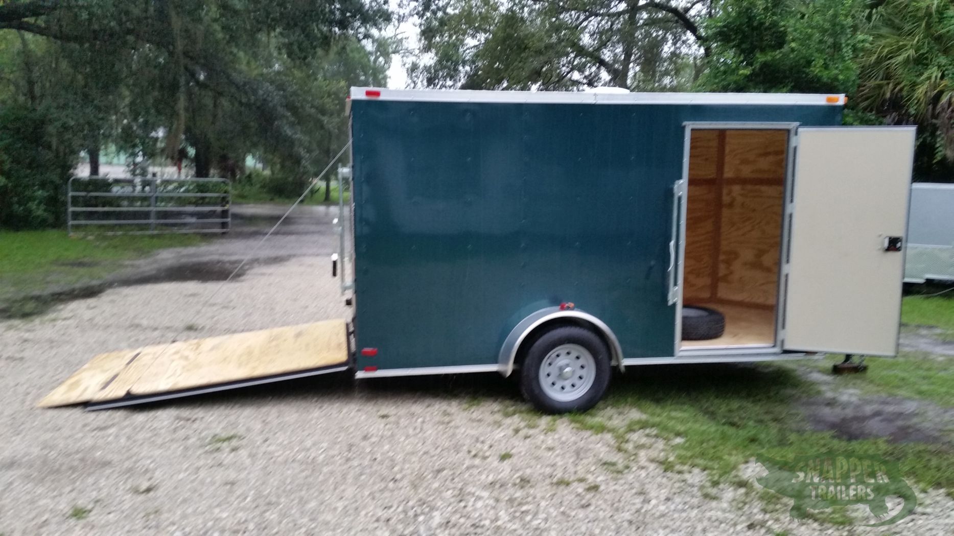 Quality Cargo Custom 6x12 SA Trailer - Green, Ramp, Side Door, Extra Height - Image 8