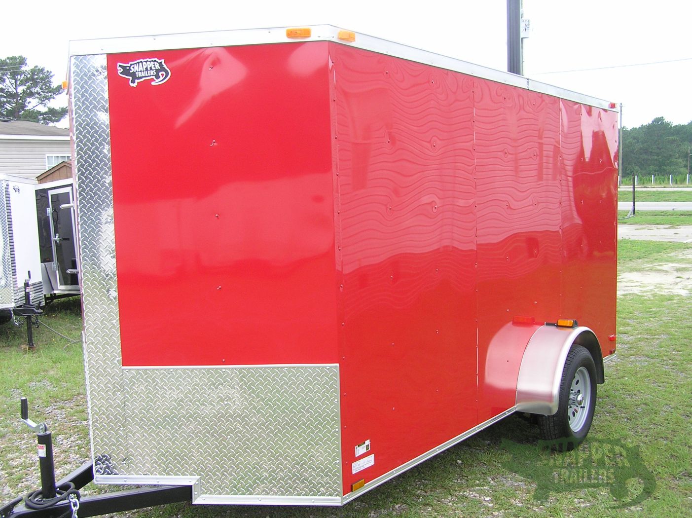 Quality Cargo 6x12 SA Trailer - Red, Ramp, Side Door, Extra Height - Image 2