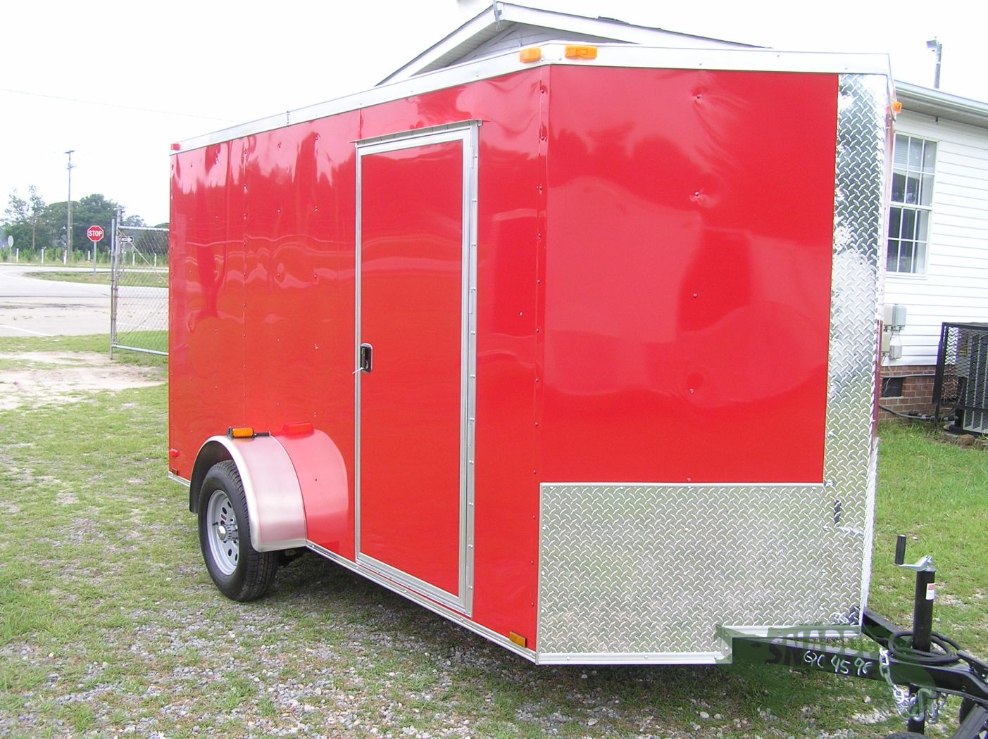 Quality Cargo 6x12 SA Trailer - Red, Ramp, Side Door, Extra Height - Image 12