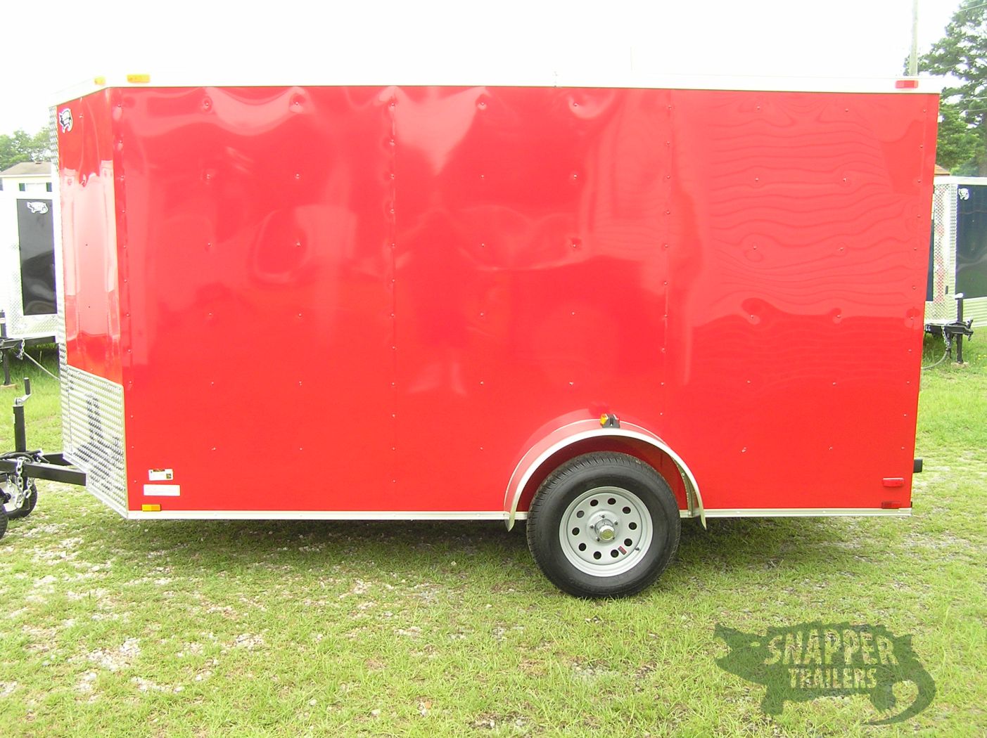 Quality Cargo 6x12 SA Trailer - Red, Ramp, Side Door, Extra Height - Image 3