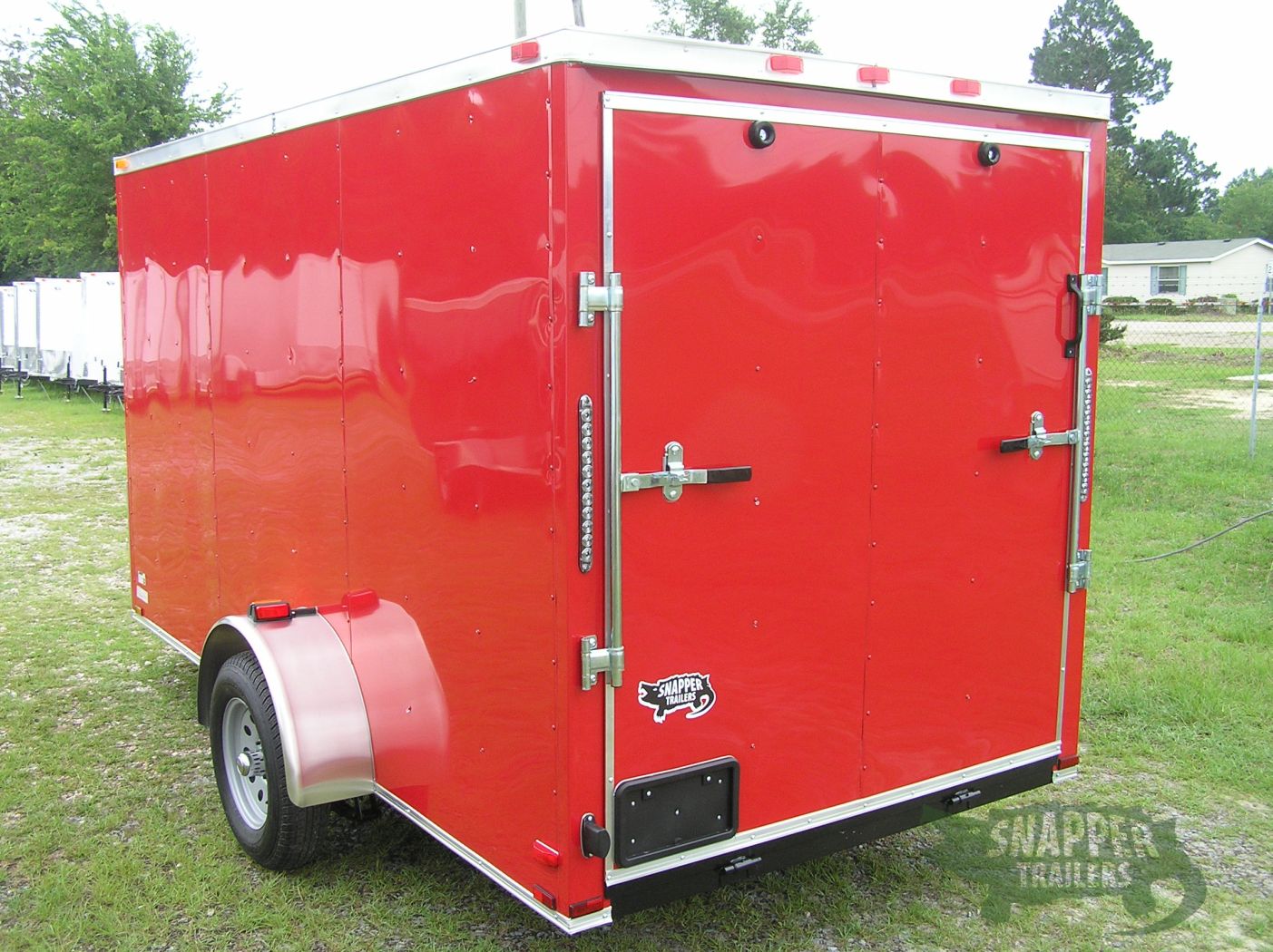 Quality Cargo 6x12 SA Trailer - Red, Ramp, Side Door, Extra Height - Image 5