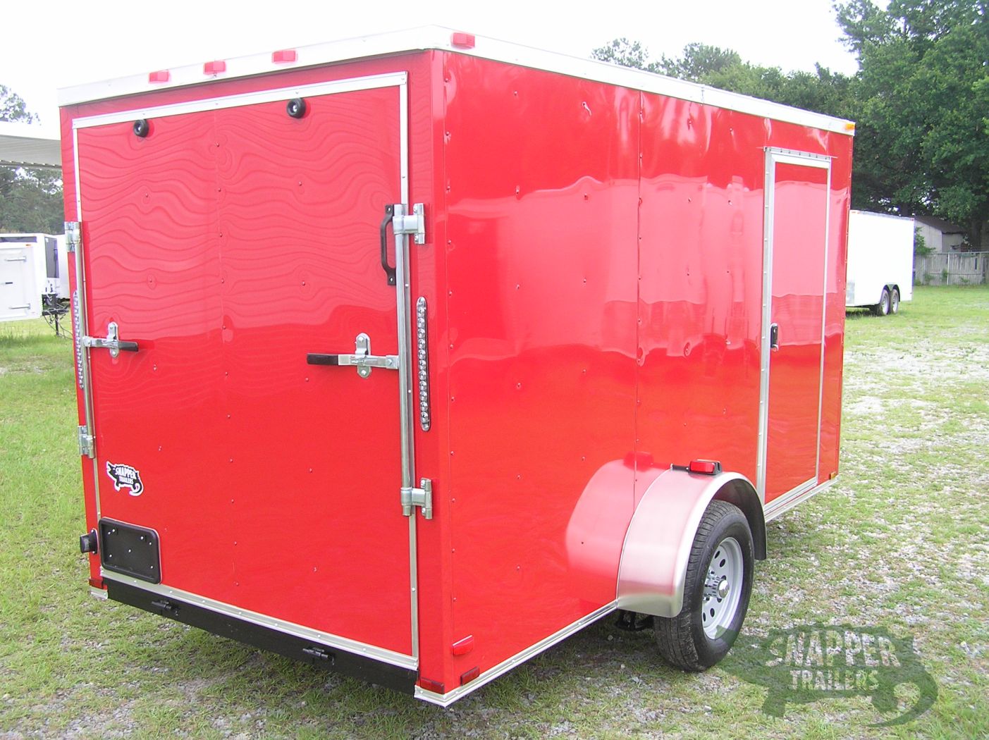 Quality Cargo 6x12 SA Trailer - Red, Ramp, Side Door, Extra Height - Image 9