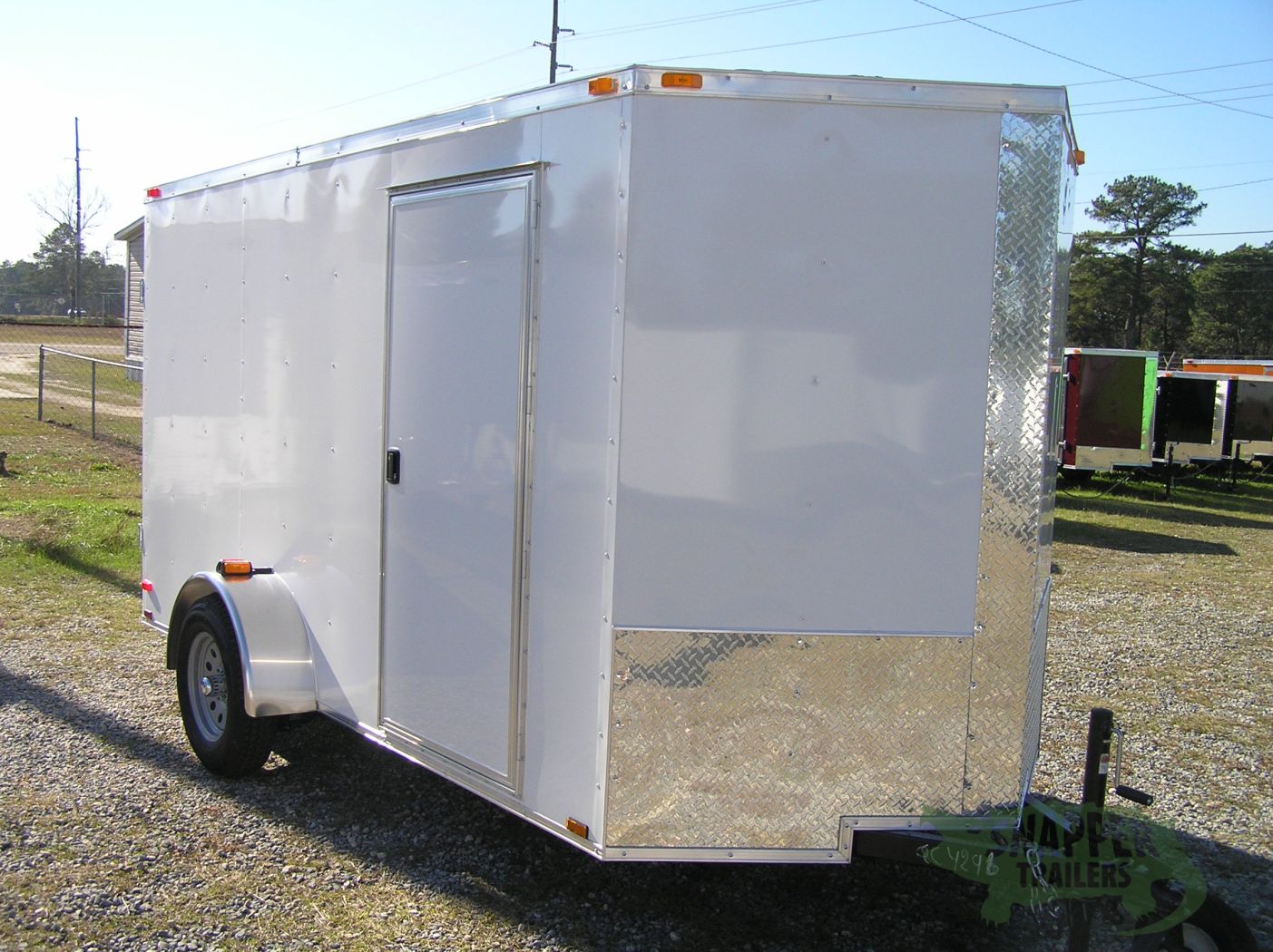 Quality Cargo 6x12 SA Trailer - White, Double Doors, Side Door, Extra Height - Image 12