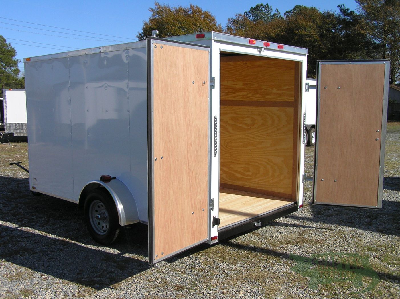 Quality Cargo 6x12 SA Trailer - White, Double Doors, Side Door, Extra Height - Image 4