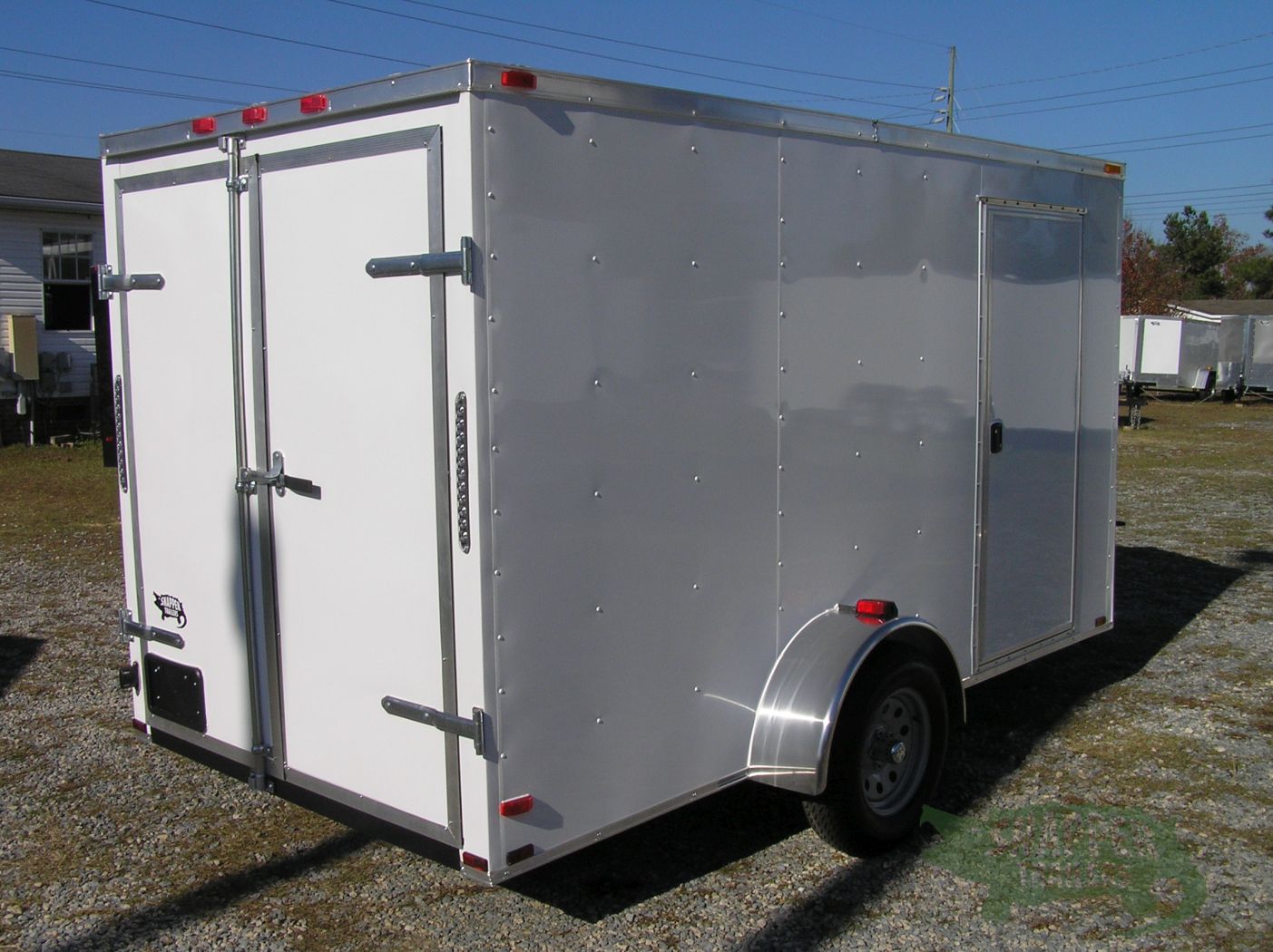 Quality Cargo 6x12 SA Trailer - White, Double Doors, Side Door, Extra Height - Image 9