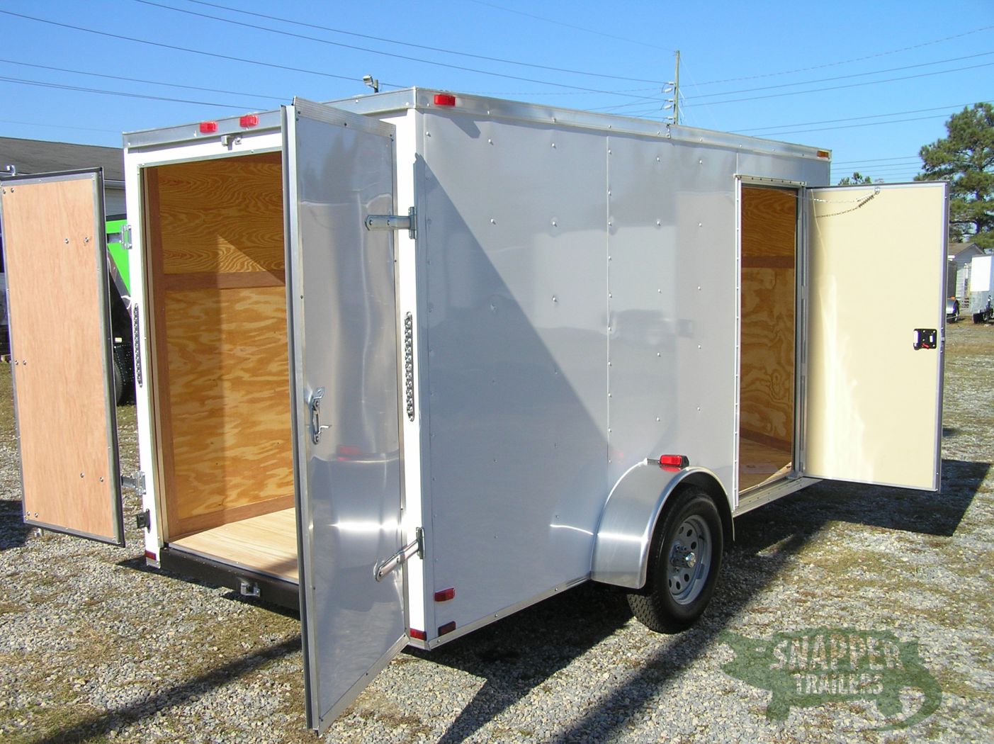 Quality Cargo 6x12 SA Trailer - White, Double Doors, Side Door, Extra Height - Image 8