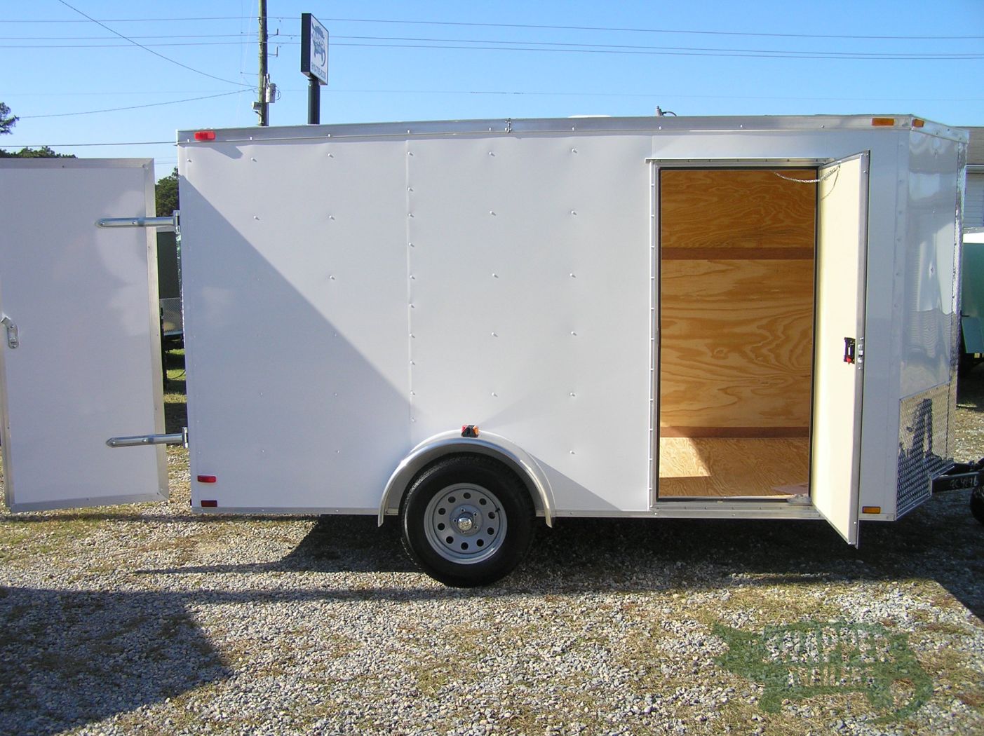 Quality Cargo 6x12 SA Trailer - White, Double Doors, Side Door, Extra Height - Image 10