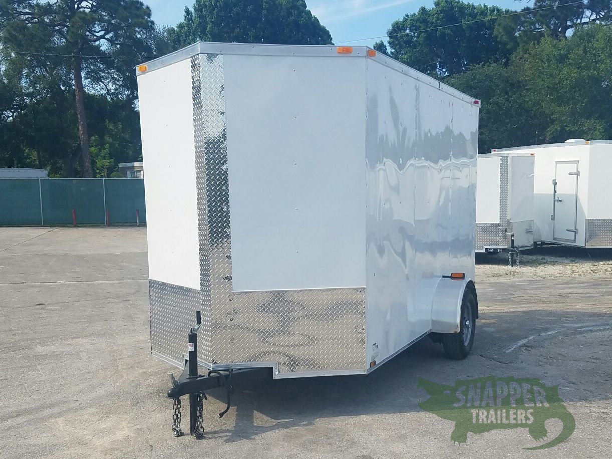 Quality Cargo 6x12 SA Trailer - White, Ramp, Side Door, Extra Height - Image 2