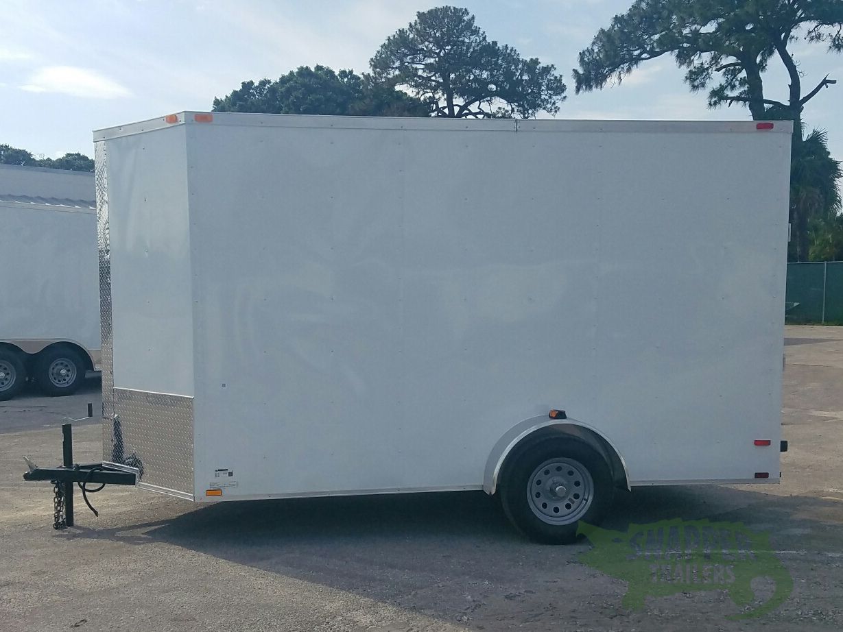 Quality Cargo 6x12 SA Trailer - White, Ramp, Side Door, Extra Height - Image 3