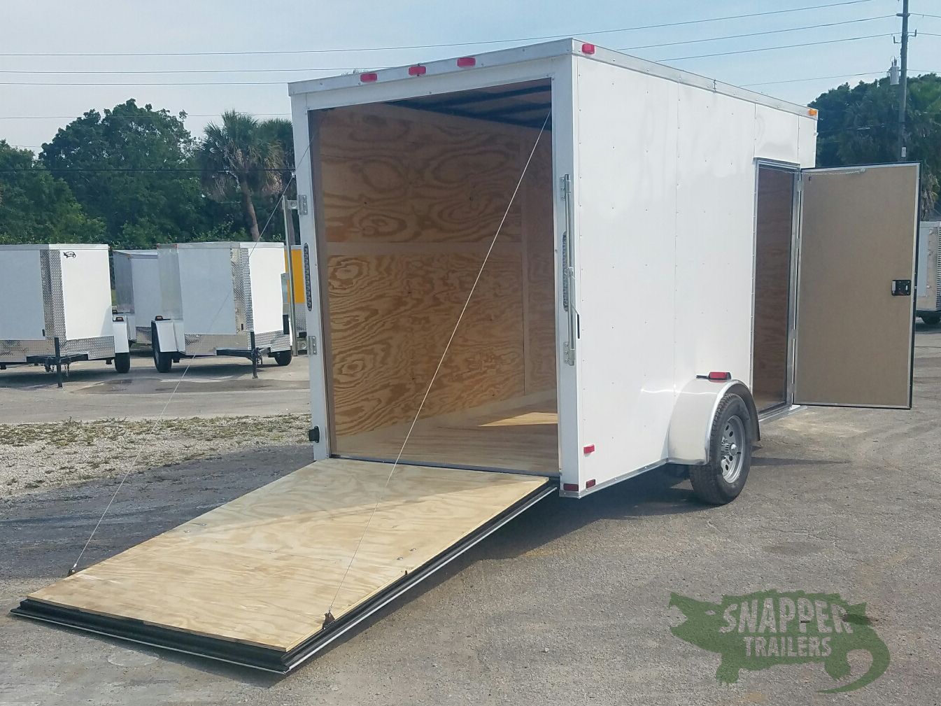 Quality Cargo 6x12 SA Trailer - White, Ramp, Side Door, Extra Height - Image 8