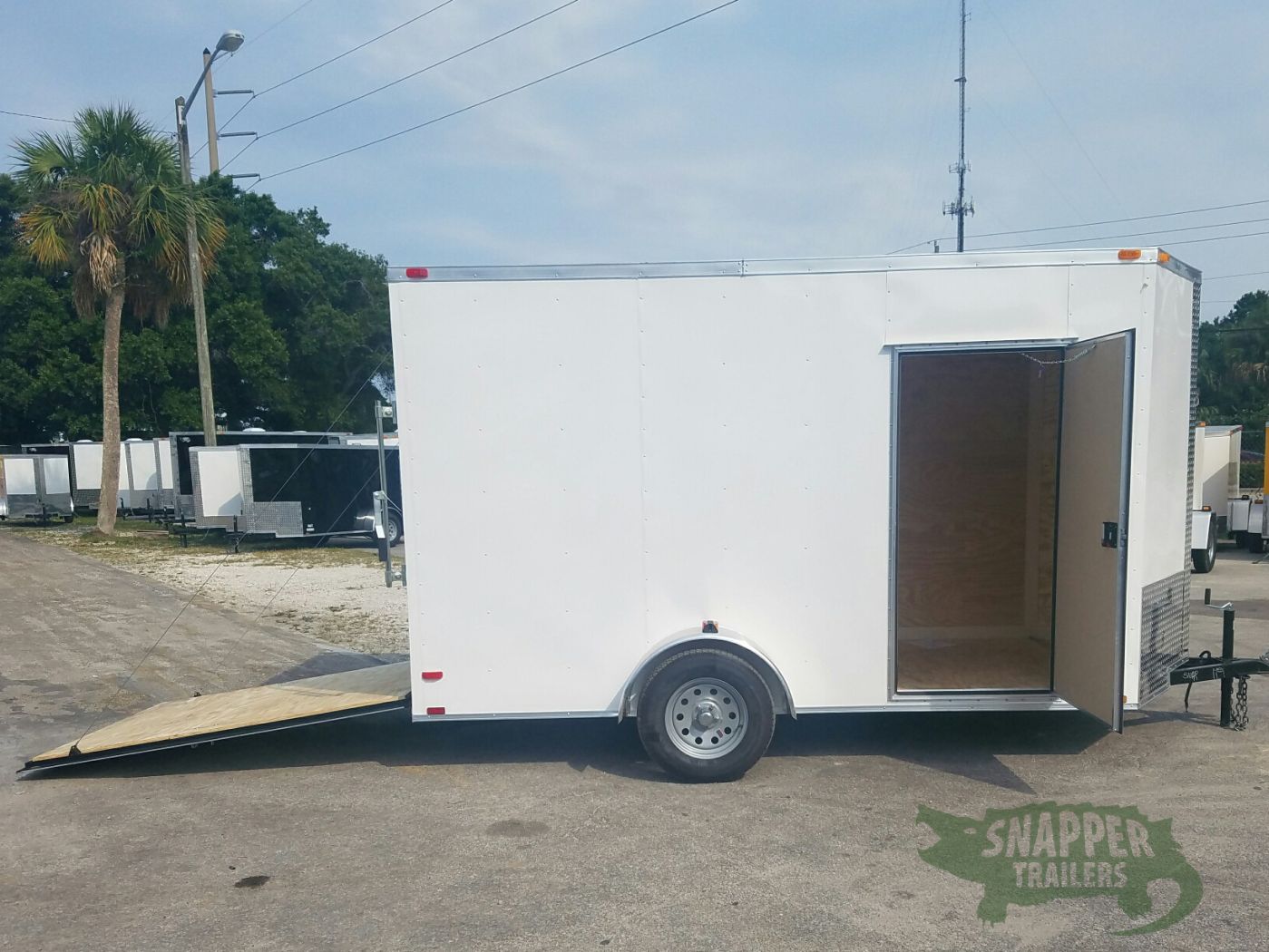 Quality Cargo 6x12 SA Trailer - White, Ramp, Side Door, Extra Height - Image 10