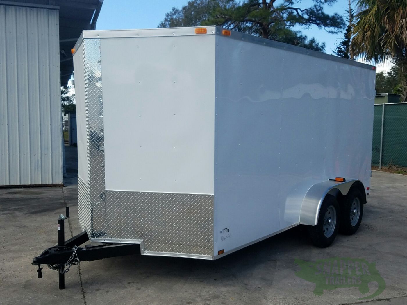 Quality Cargo 7x14 TA Trailer - White, Barn Doors, Side Door, Extra Height - Image 2