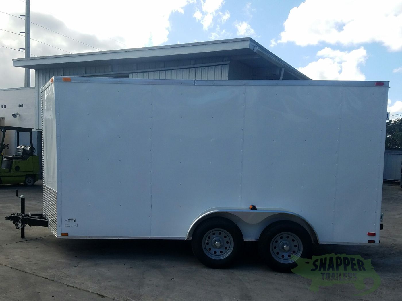 Quality Cargo 7x14 TA Trailer - White, Barn Doors, Side Door, Extra Height - Image 3