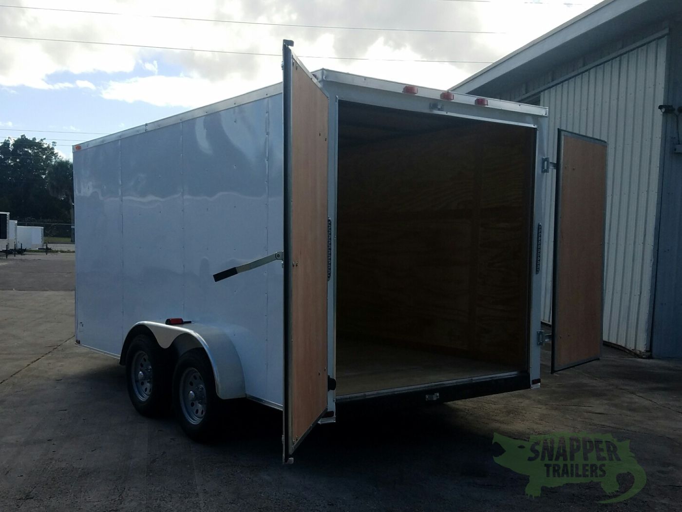 Quality Cargo 7x14 TA Trailer - White, Barn Doors, Side Door, Extra Height - Image 4