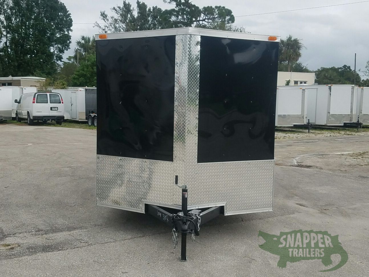 Quality Cargo 7x16 TA Trailer - Black, Barn Doors, Side Door, Extra Height - Image 14
