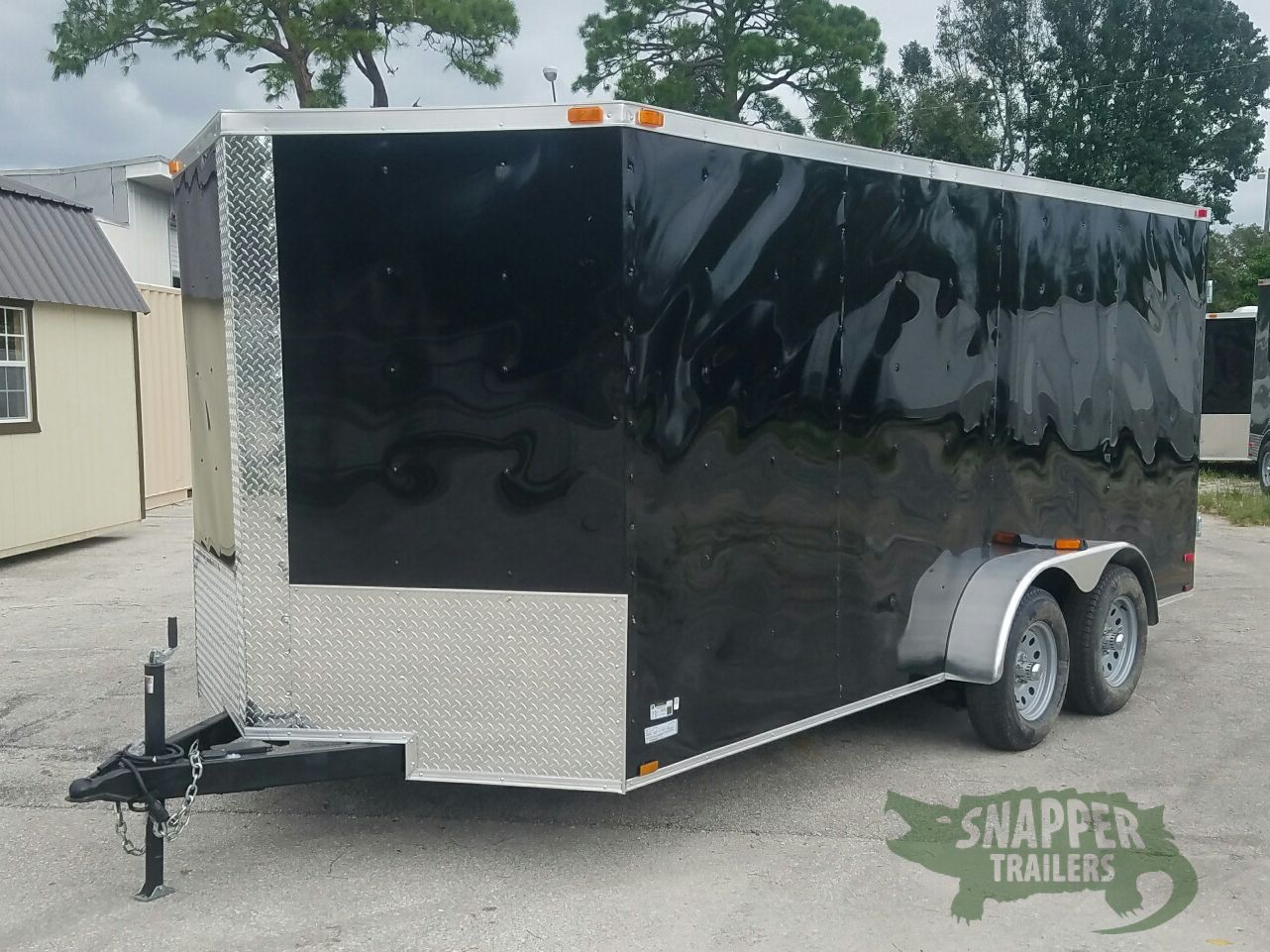 Quality Cargo 7x16 TA Trailer - Black, Barn Doors, Side Door, Extra Height - Image 2