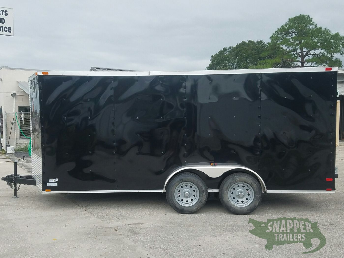 Quality Cargo 7x16 TA Trailer - Black, Barn Doors, Side Door, Extra Height - Image 3