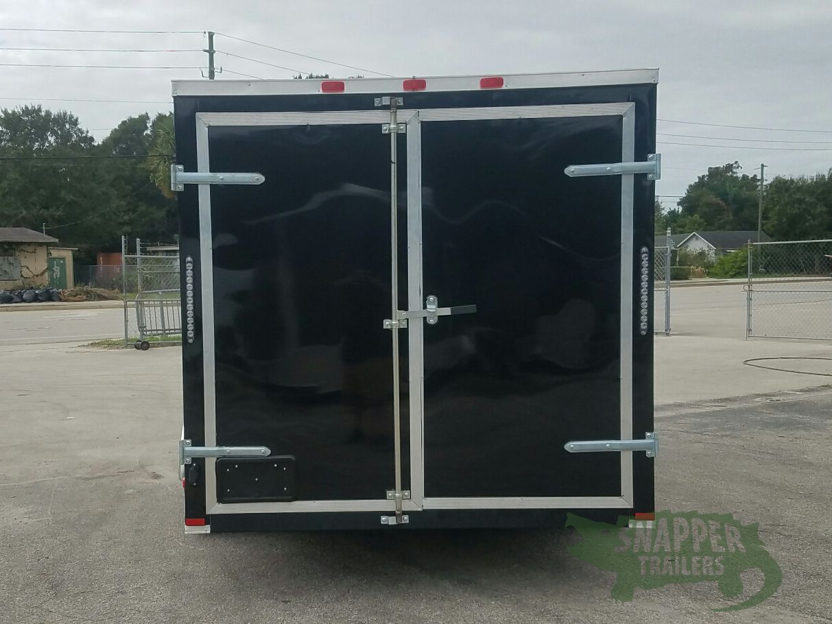 Quality Cargo 7x16 TA Trailer - Black, Barn Doors, Side Door, Extra Height - Image 7