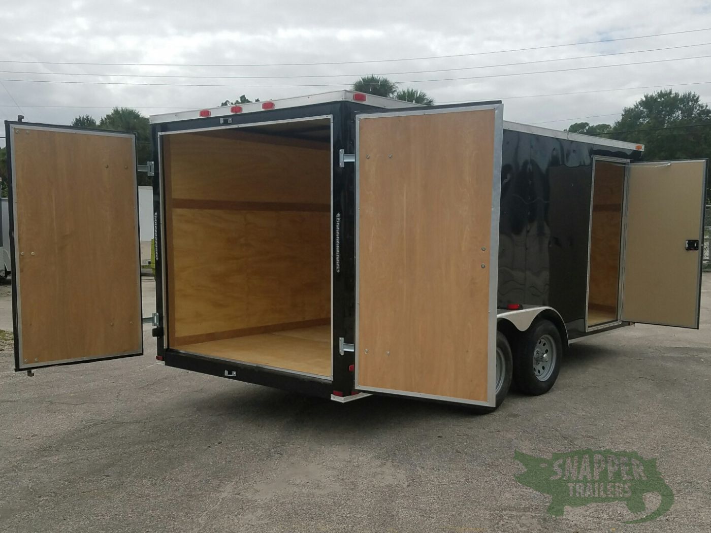 Quality Cargo 7x16 TA Trailer - Black, Barn Doors, Side Door, Extra Height - Image 8