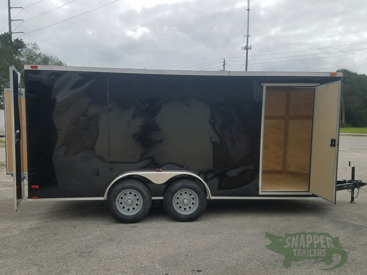 Quality Cargo 7x16 TA Trailer - Black, Barn Doors, Side Door, Extra Height - Image 10