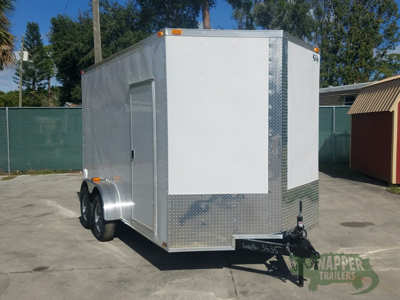 Quality Cargo 7x14 TA Trailer - White, Ramp, Side Door, Extra Height - Image 13