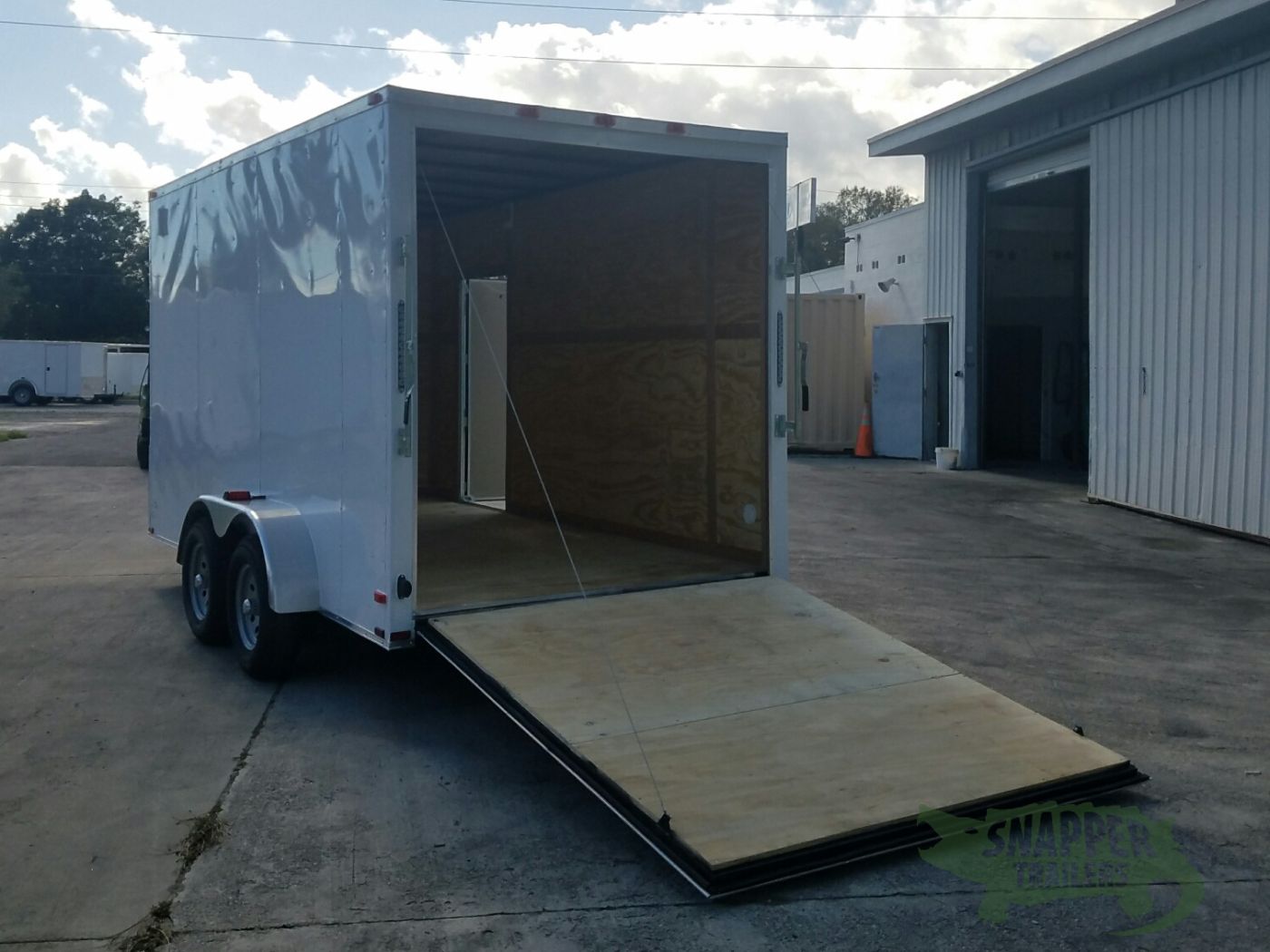 Quality Cargo 7x14 TA Trailer - White, Ramp, Side Door, Extra Height - Image 4