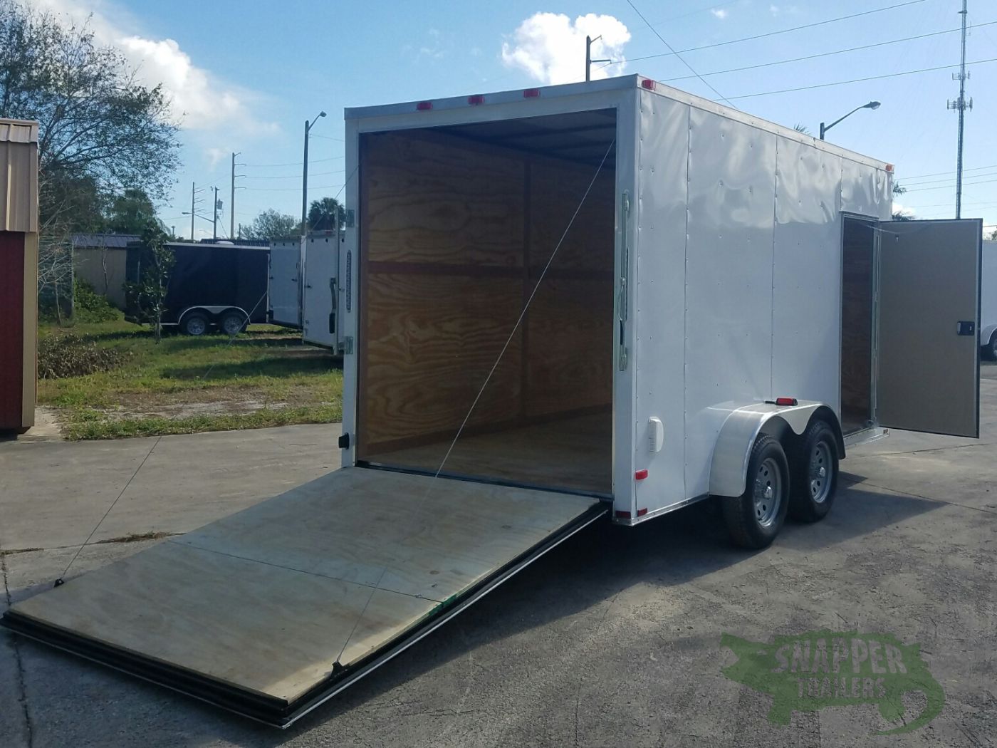 Quality Cargo 7x14 TA Trailer - White, Ramp, Side Door, Extra Height - Image 8