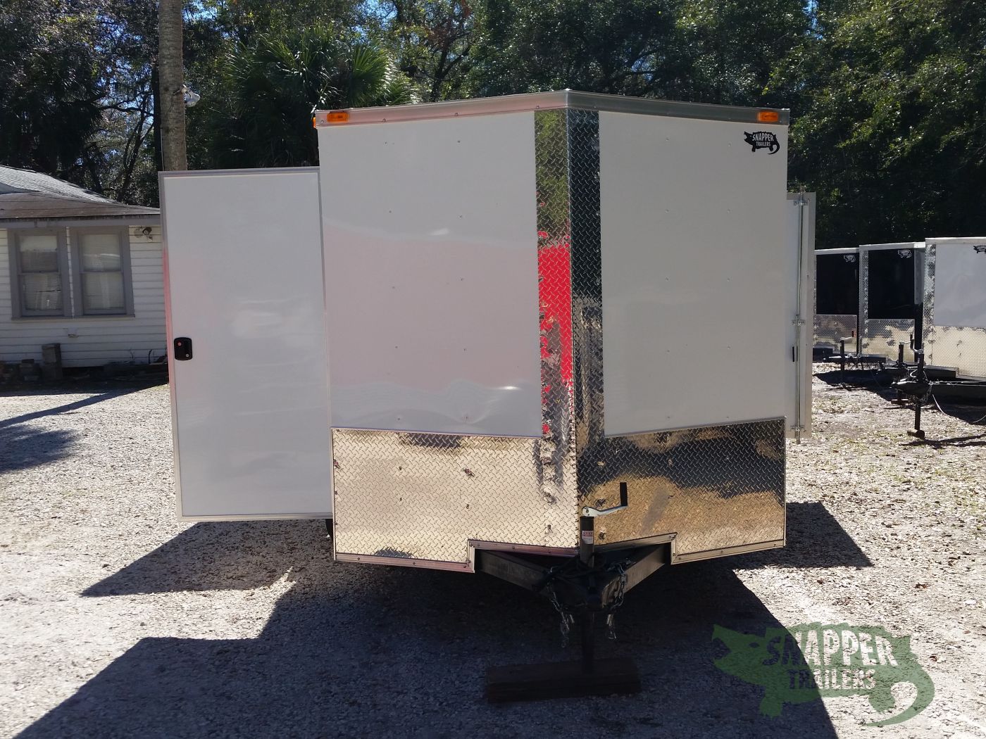 Quality Cargo 7x10 SA Trailer - White, Barn Doors, Side Door, Extra Height, Electric Brakes - Image 15