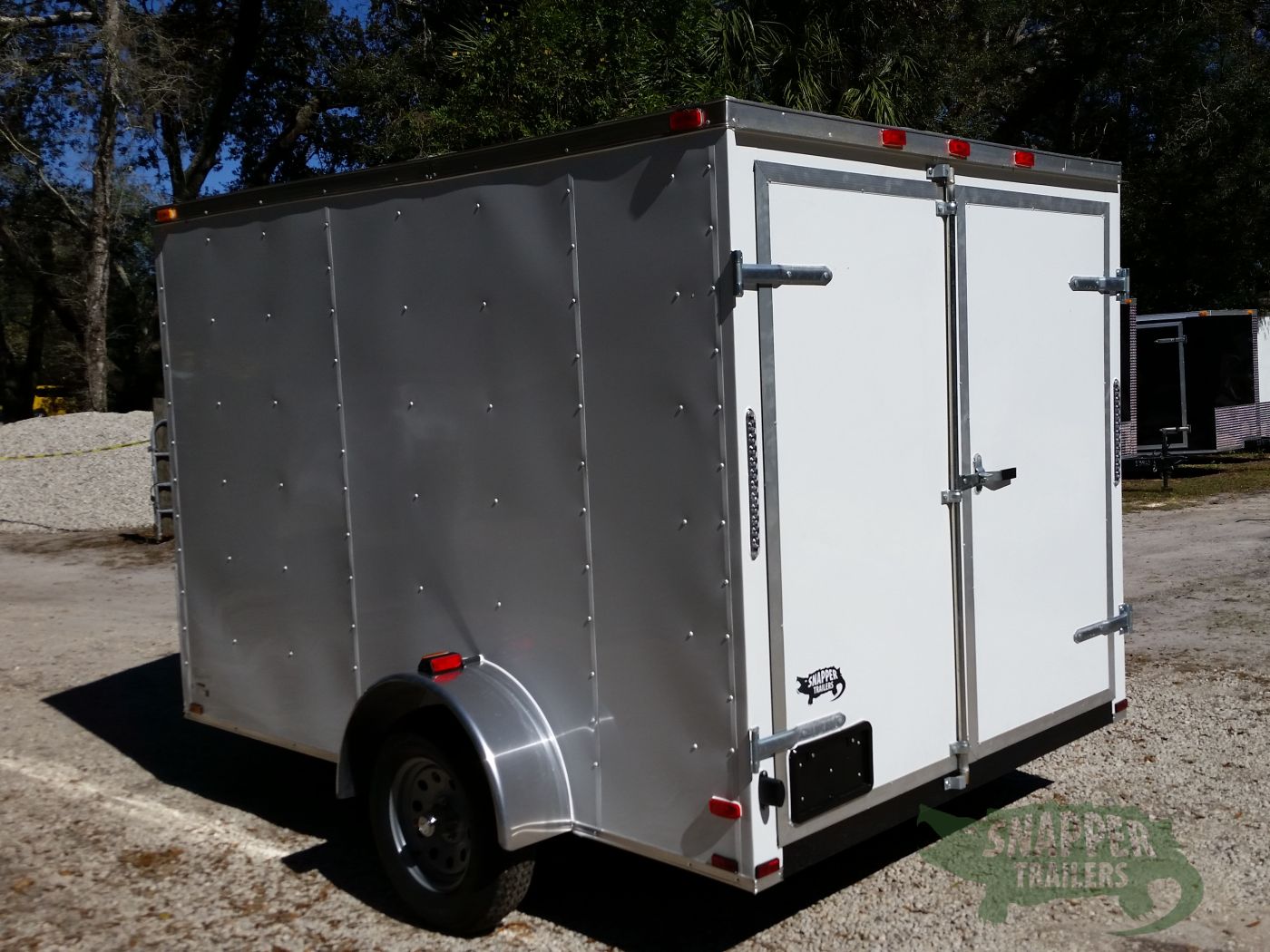 Quality Cargo 7x10 SA Trailer - White, Barn Doors, Side Door, Extra Height, Electric Brakes - Image 7