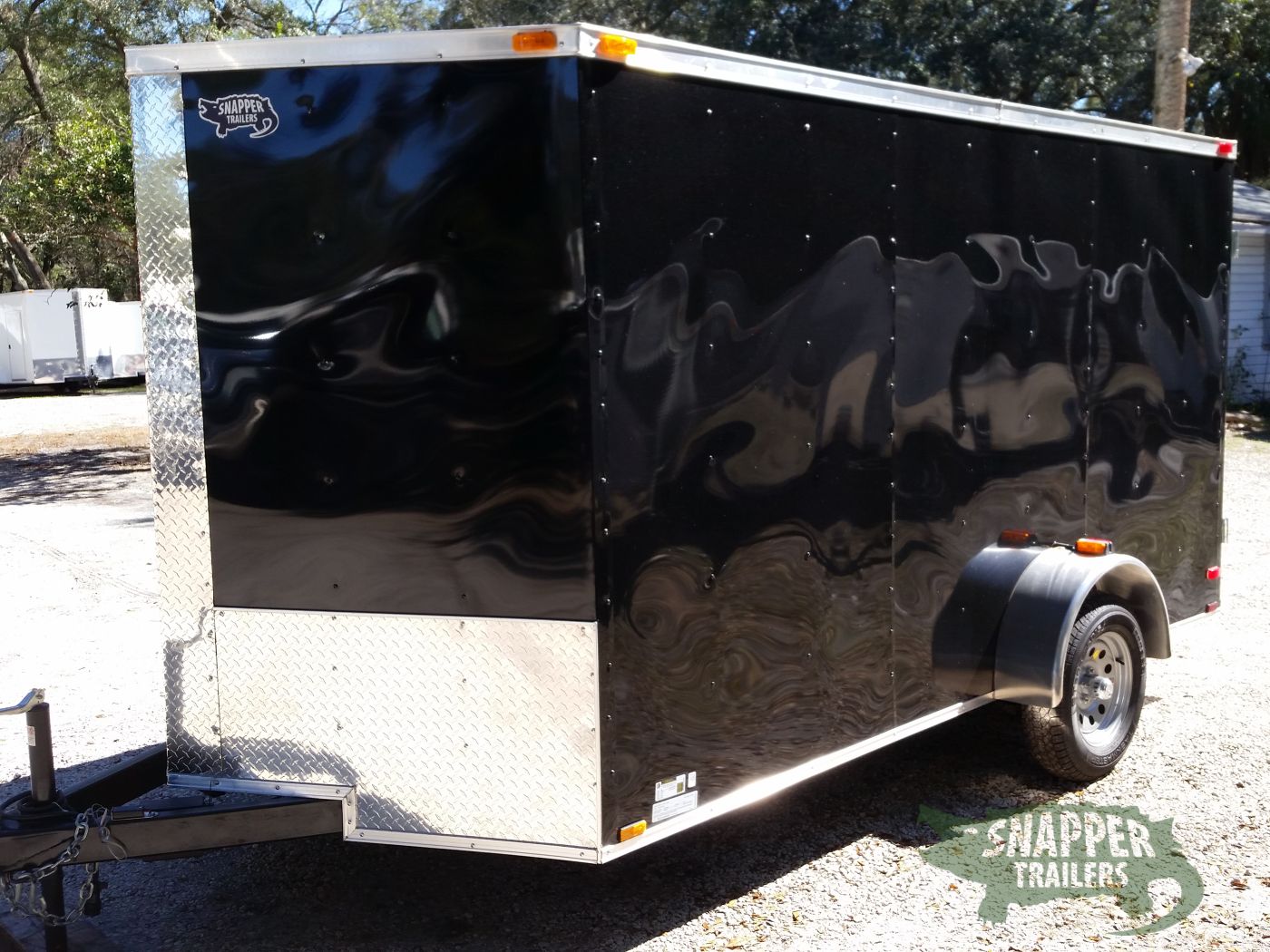 Quality Cargo 7x12 SA Trailer - Black, Barn Doors, Side Door, Brakes, Extra Height - Image 3