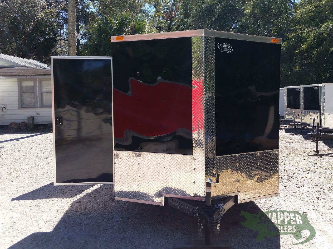 Quality Cargo 7x12 SA Trailer - Black, Barn Doors, Side Door, Brakes, Extra Height - Image 14