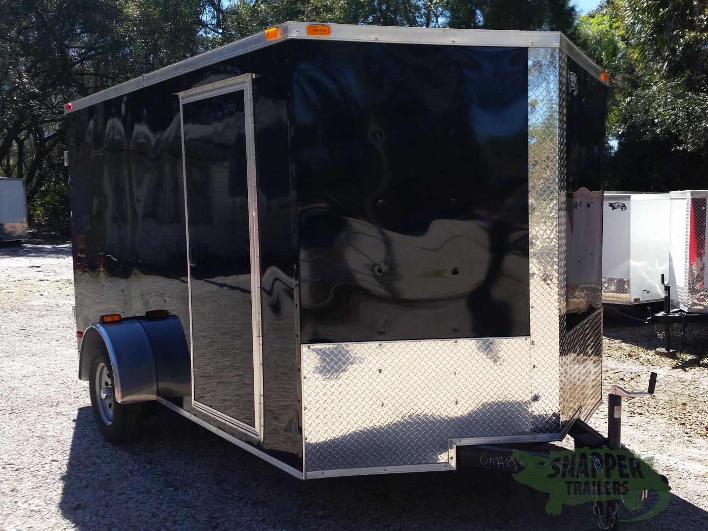 Quality Cargo 7x12 SA Trailer - Black, Barn Doors, Side Door, Brakes, Extra Height - Image 15