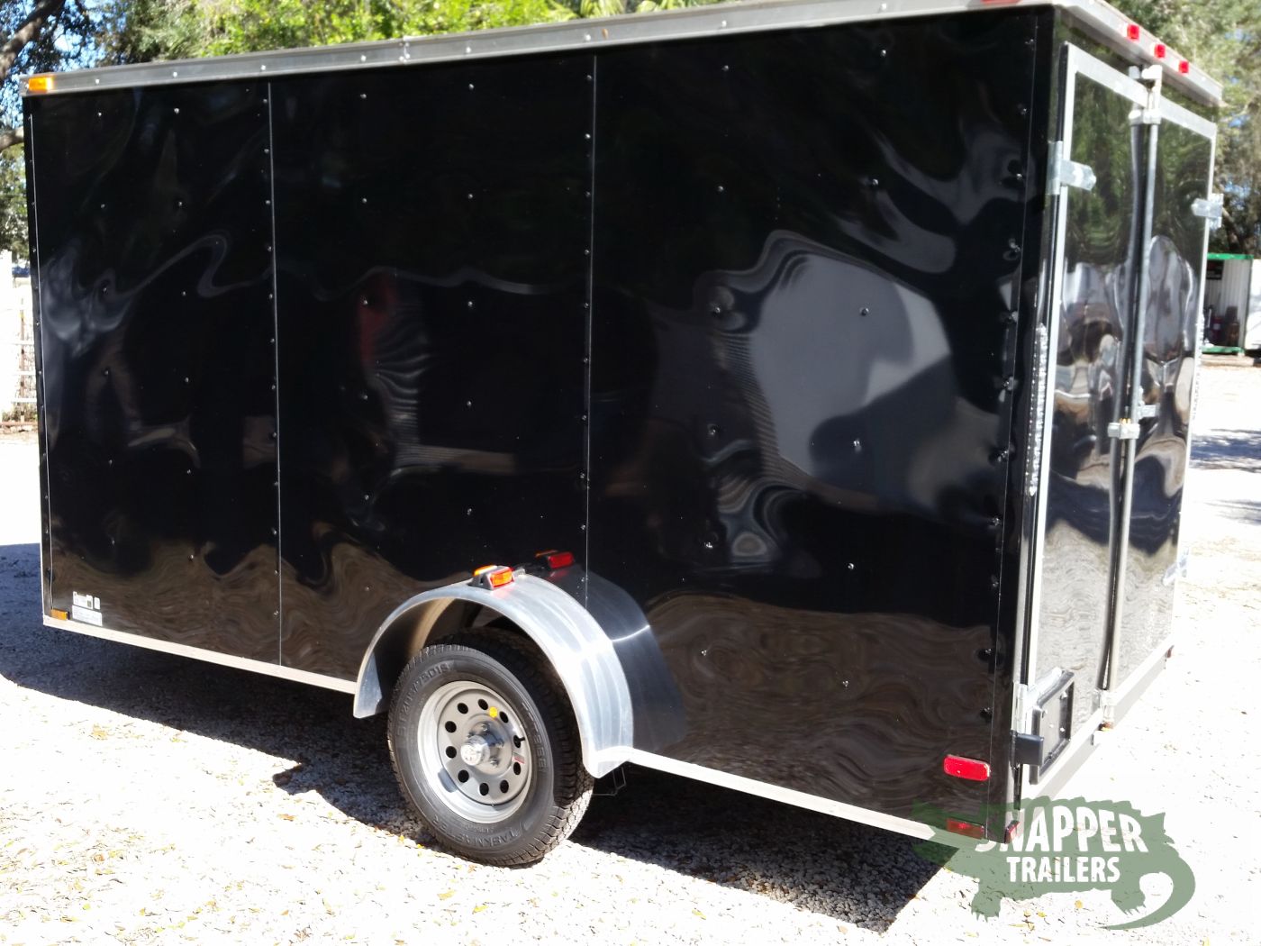 Quality Cargo 7x12 SA Trailer - Black, Barn Doors, Side Door, Brakes, Extra Height - Image 4