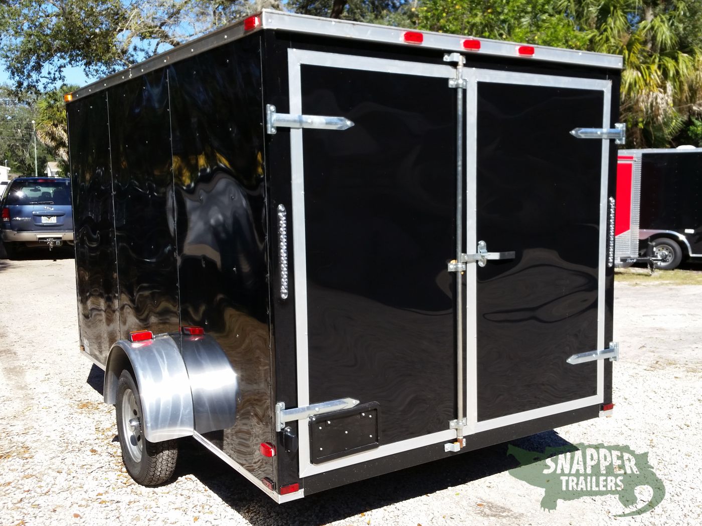 Quality Cargo 7x12 SA Trailer - Black, Barn Doors, Side Door, Brakes, Extra Height - Image 6