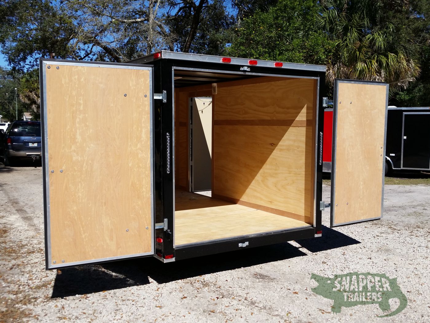 Quality Cargo 7x12 SA Trailer - Black, Barn Doors, Side Door, Brakes, Extra Height - Image 5