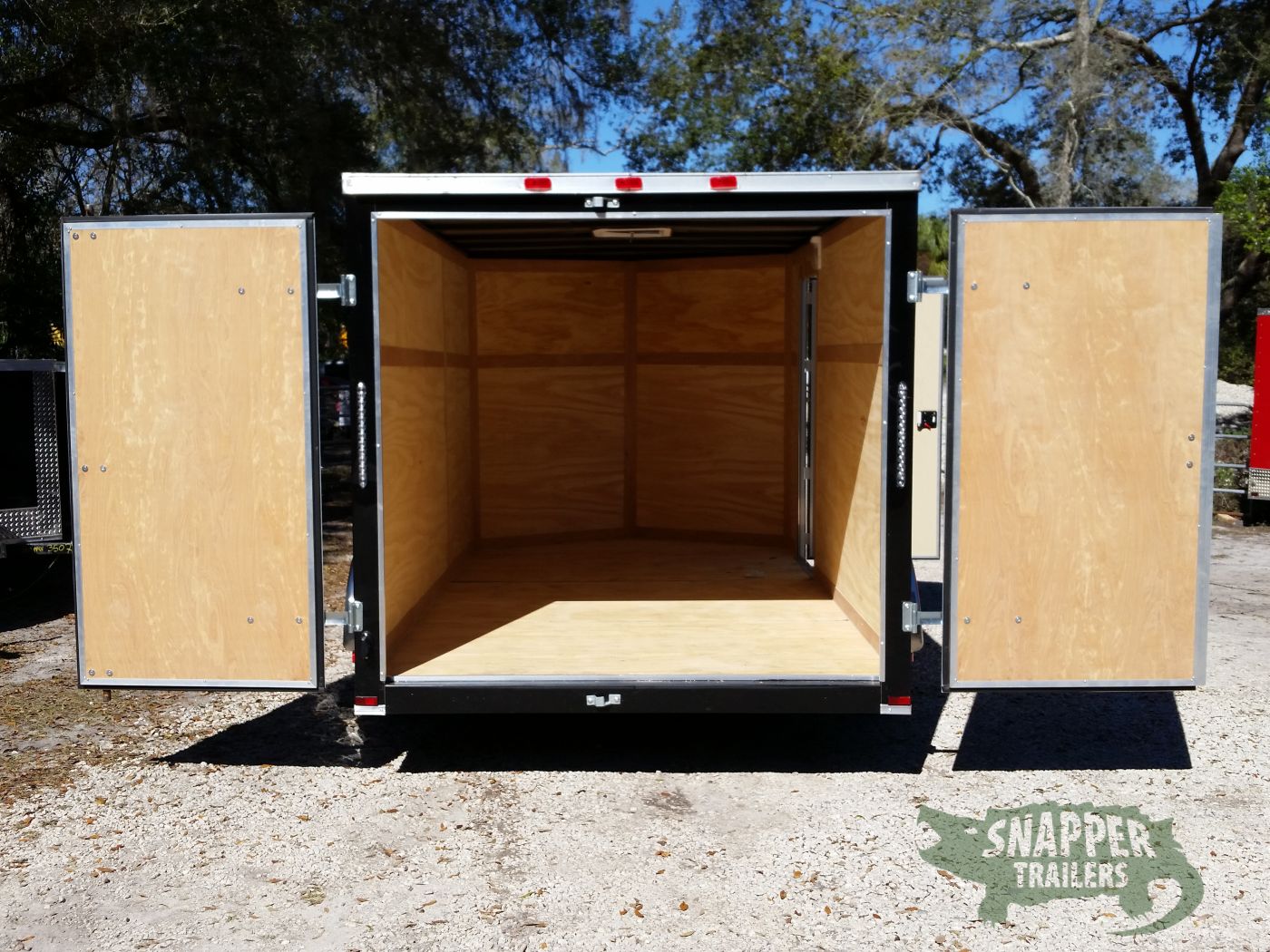 Quality Cargo 7x12 SA Trailer - Black, Barn Doors, Side Door, Brakes, Extra Height - Image 7