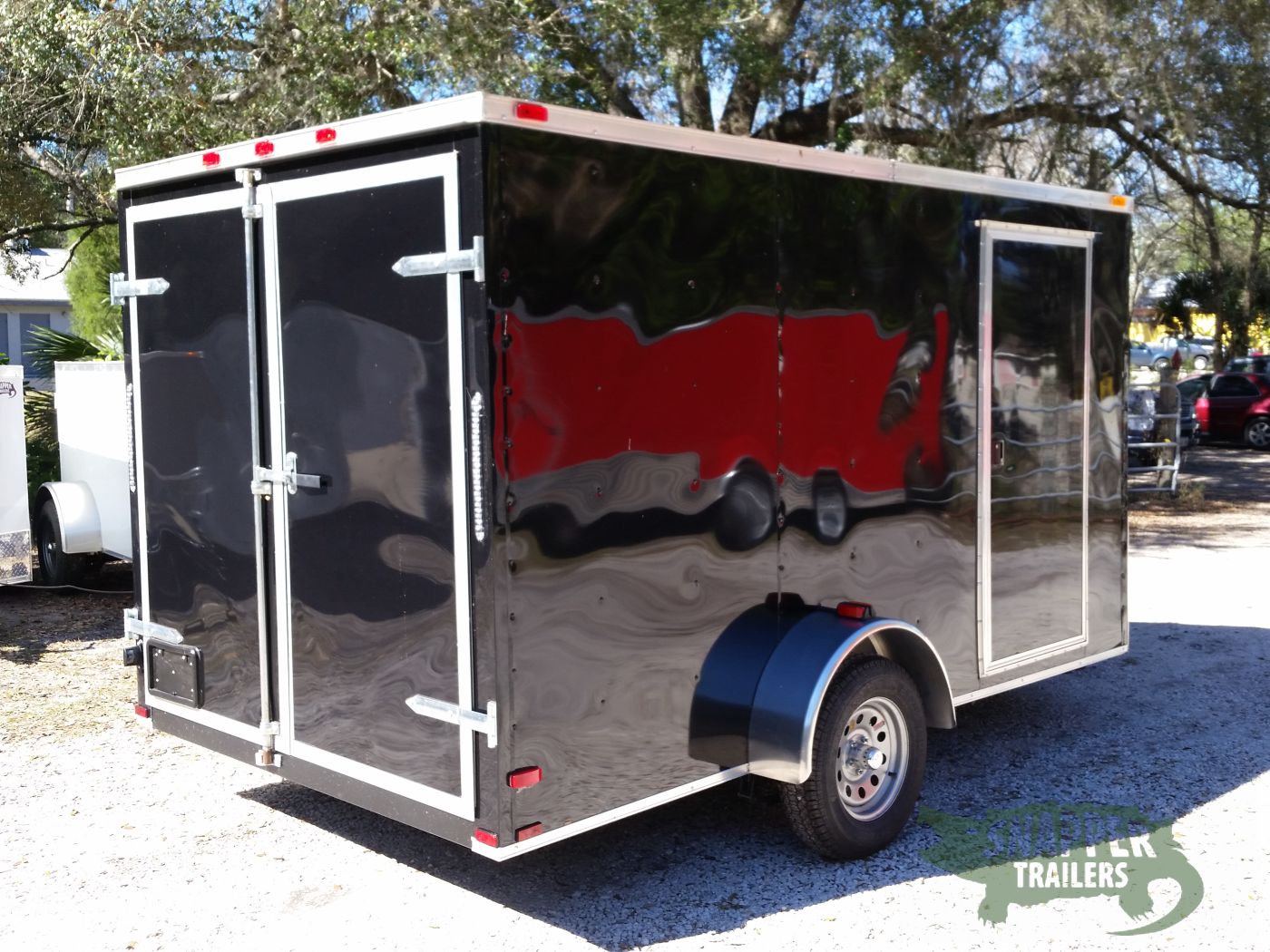 Quality Cargo 7x12 SA Trailer - Black, Barn Doors, Side Door, Brakes, Extra Height - Image 10