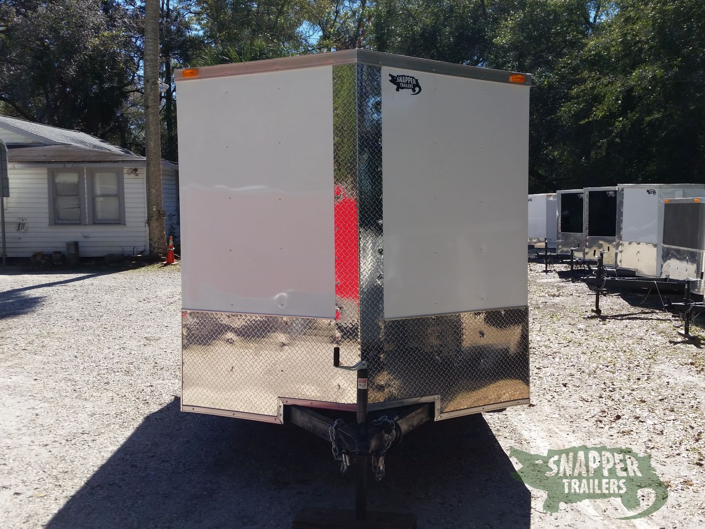 Quality Cargo 7x12 SA Trailer - White, Barn Doors, Side Door, Brakes, Extra Height - Image 16