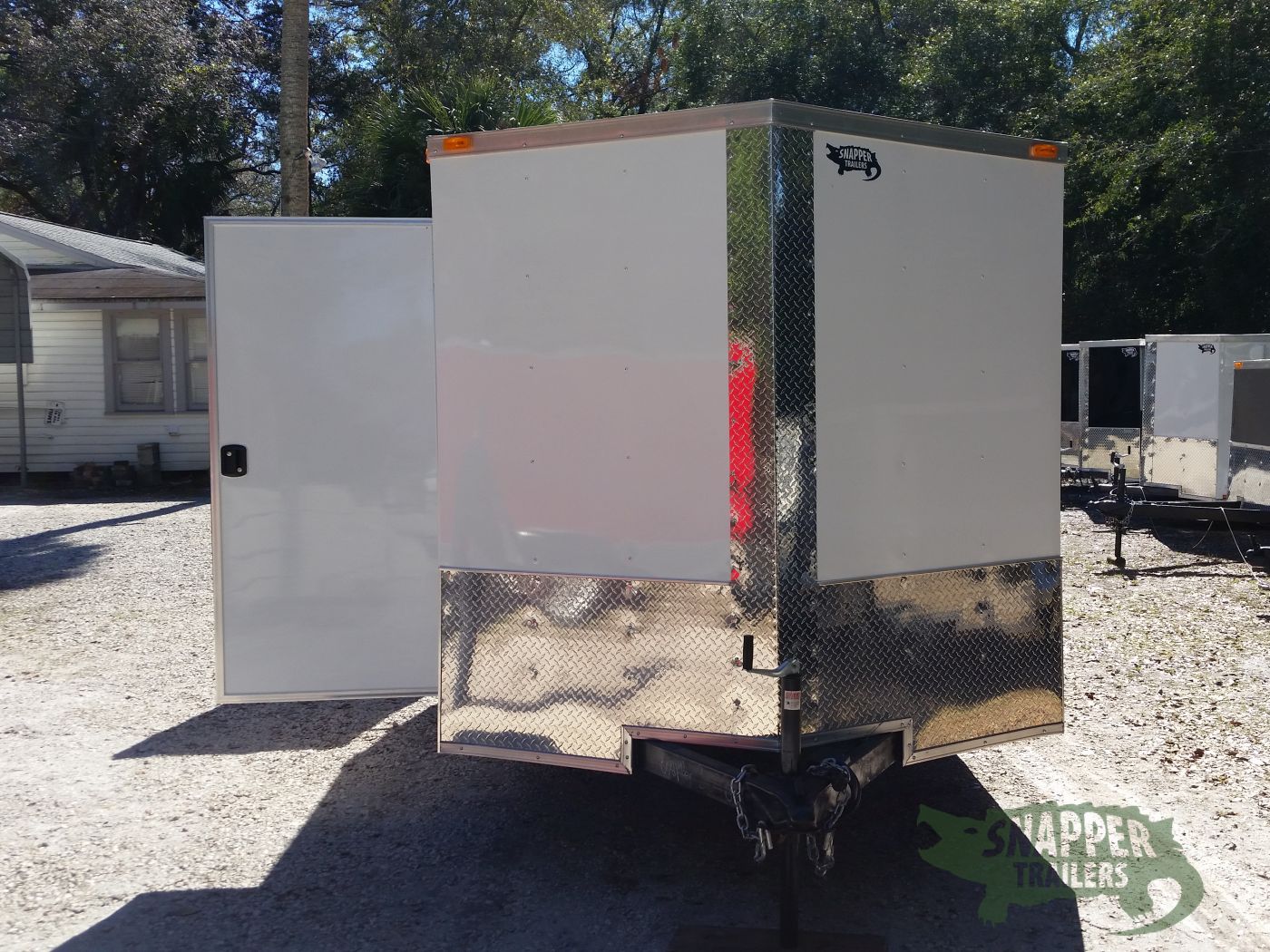 Quality Cargo 7x12 SA Trailer - White, Barn Doors, Side Door, Brakes, Extra Height - Image 14