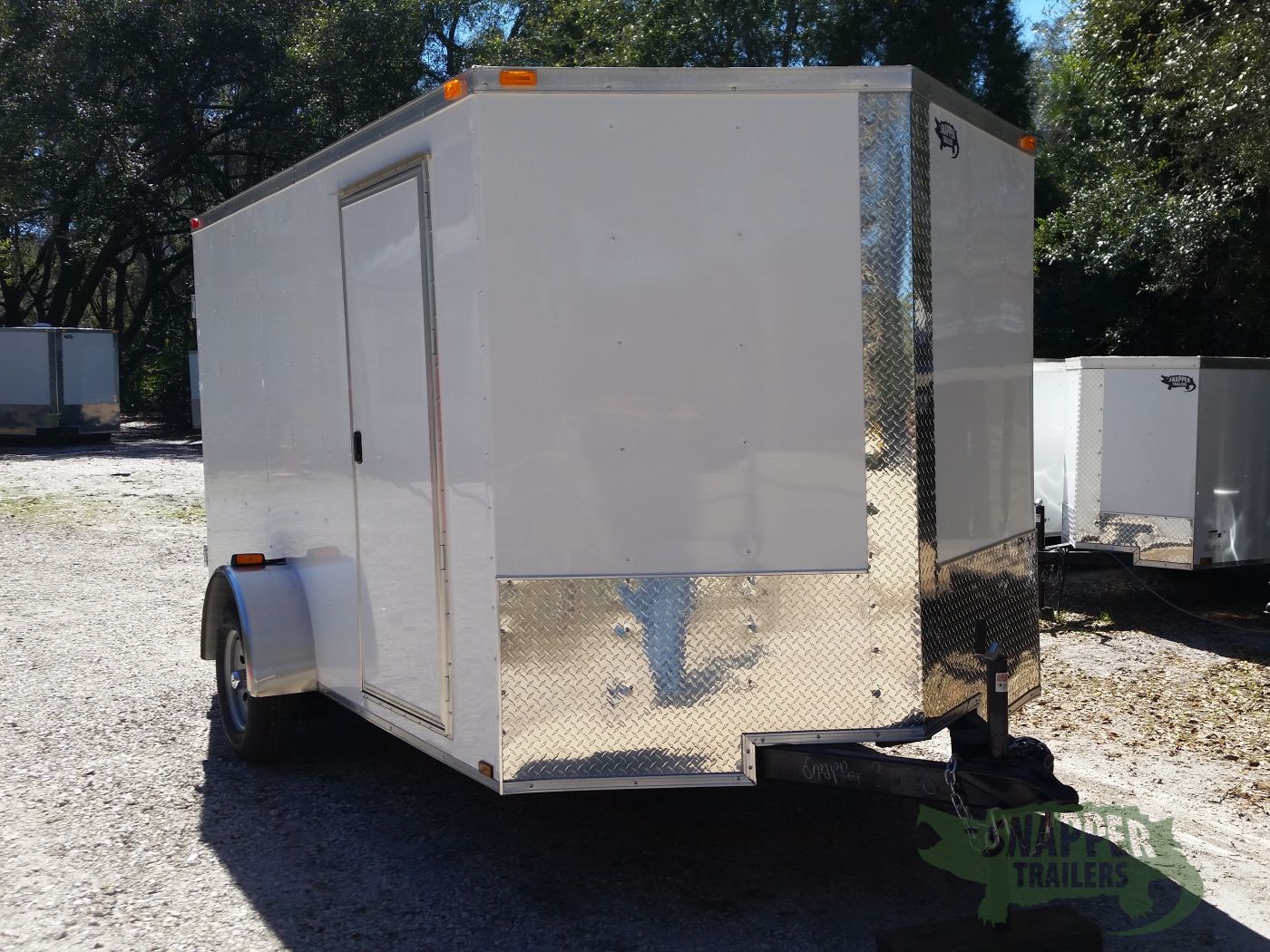 Quality Cargo 7x12 SA Trailer - White, Barn Doors, Side Door, Brakes, Extra Height - Image 15