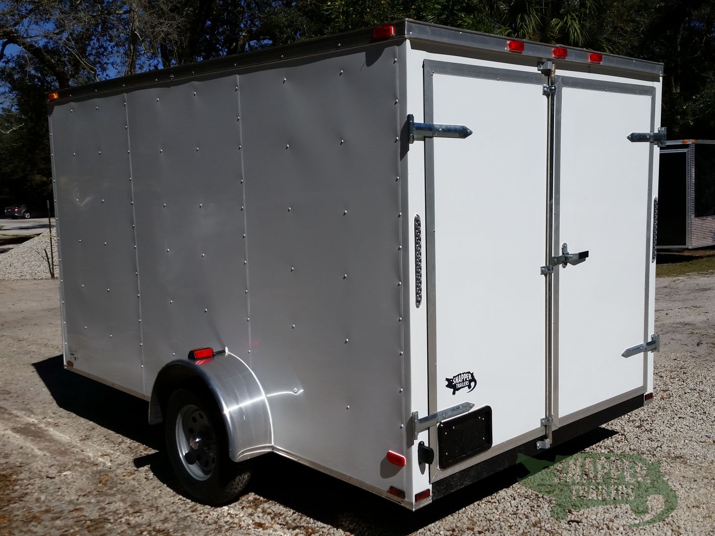 Quality Cargo 7x12 SA Trailer - White, Barn Doors, Side Door, Brakes, Extra Height - Image 6